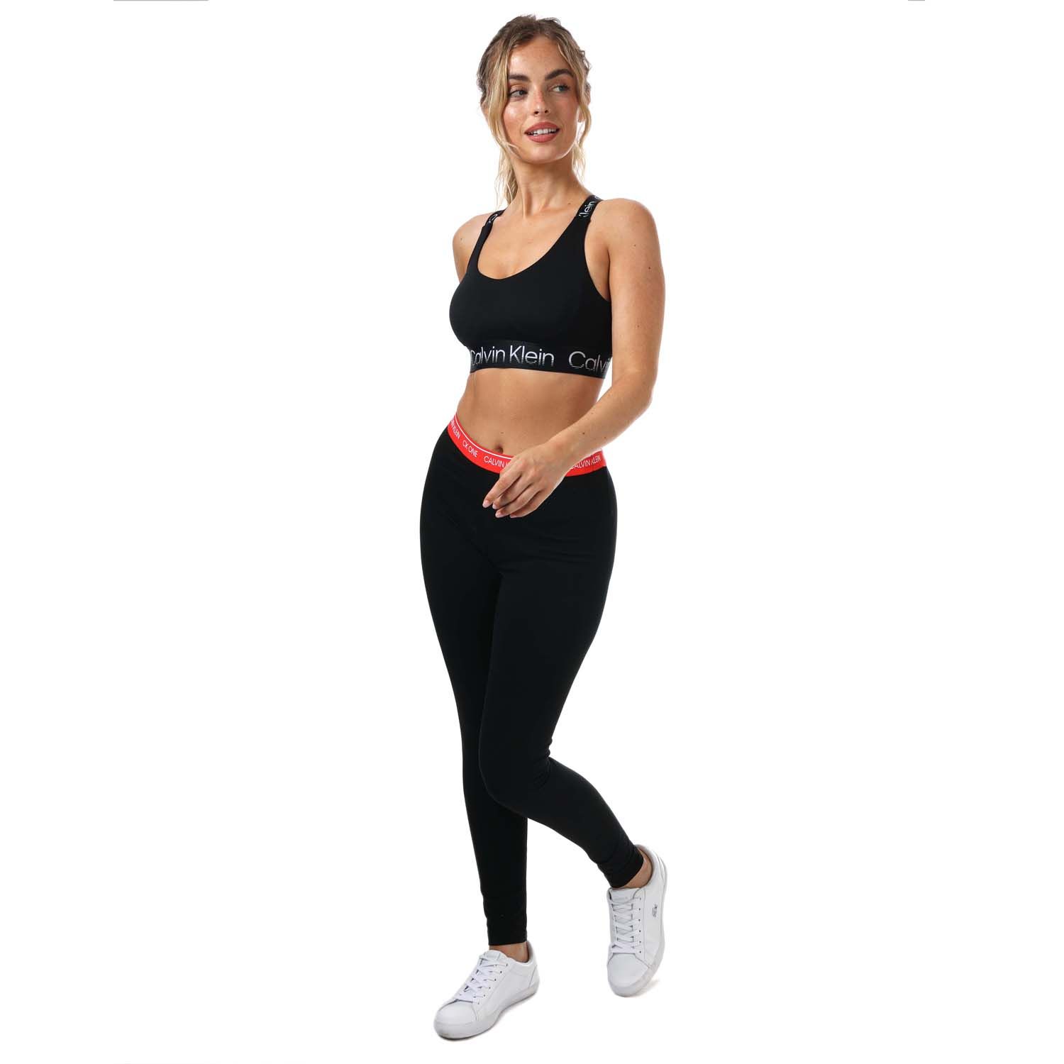 Black Calvin Klein Womens Recycled Polyester High Impact Sports Bra - Get  The Label