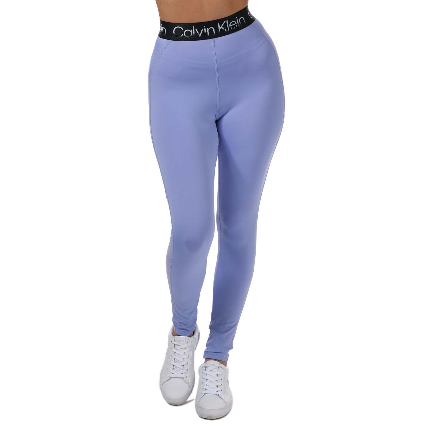 Purple Calvin Klein Womens Recycled Polyester 7/8 Gym Leggings - Get The  Label