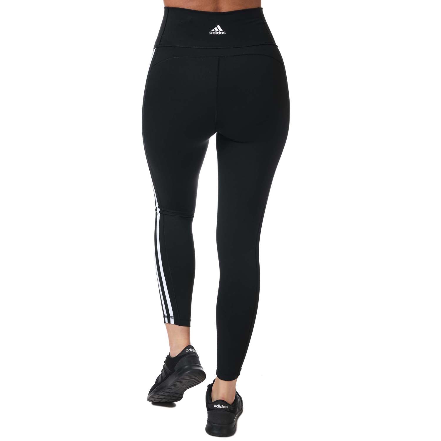 Black-White adidas Womens Believe This 2.0 3-Stripes 3/4 Leggings - Get The  Label