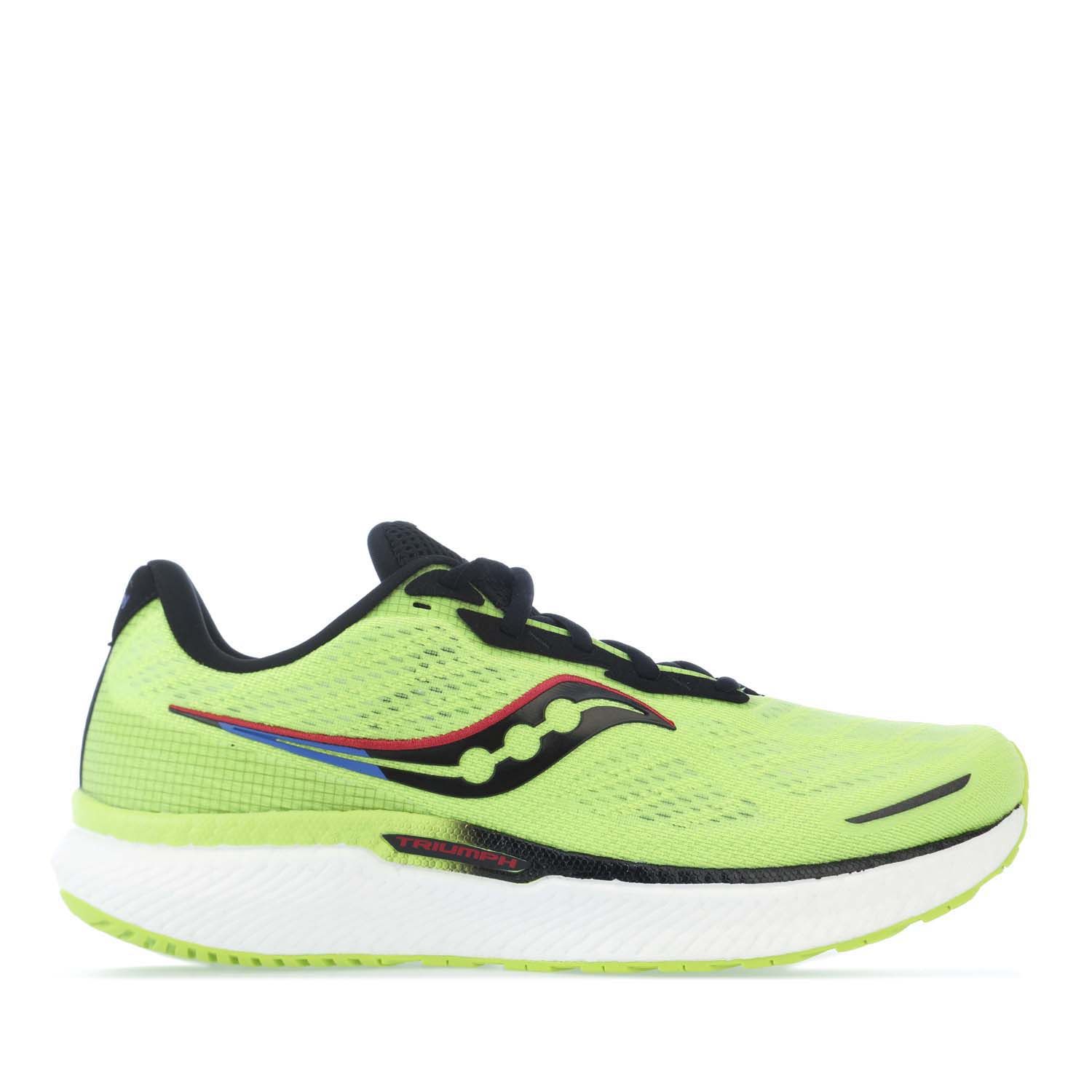 Yellow Saucony Mens Triumph 19 Running Shoes - Get The Label