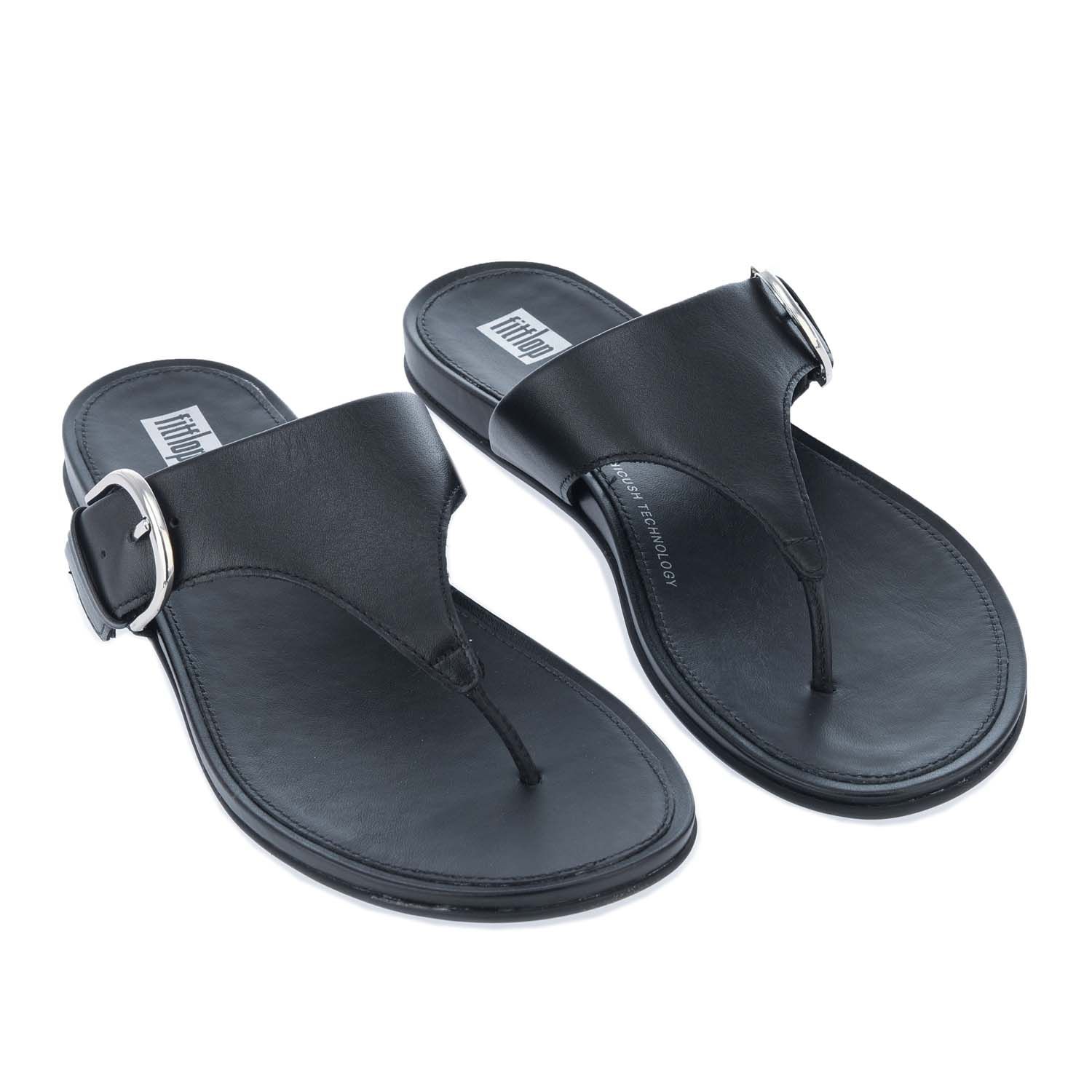 Womens Gracie Leather Toe-Post Sandals