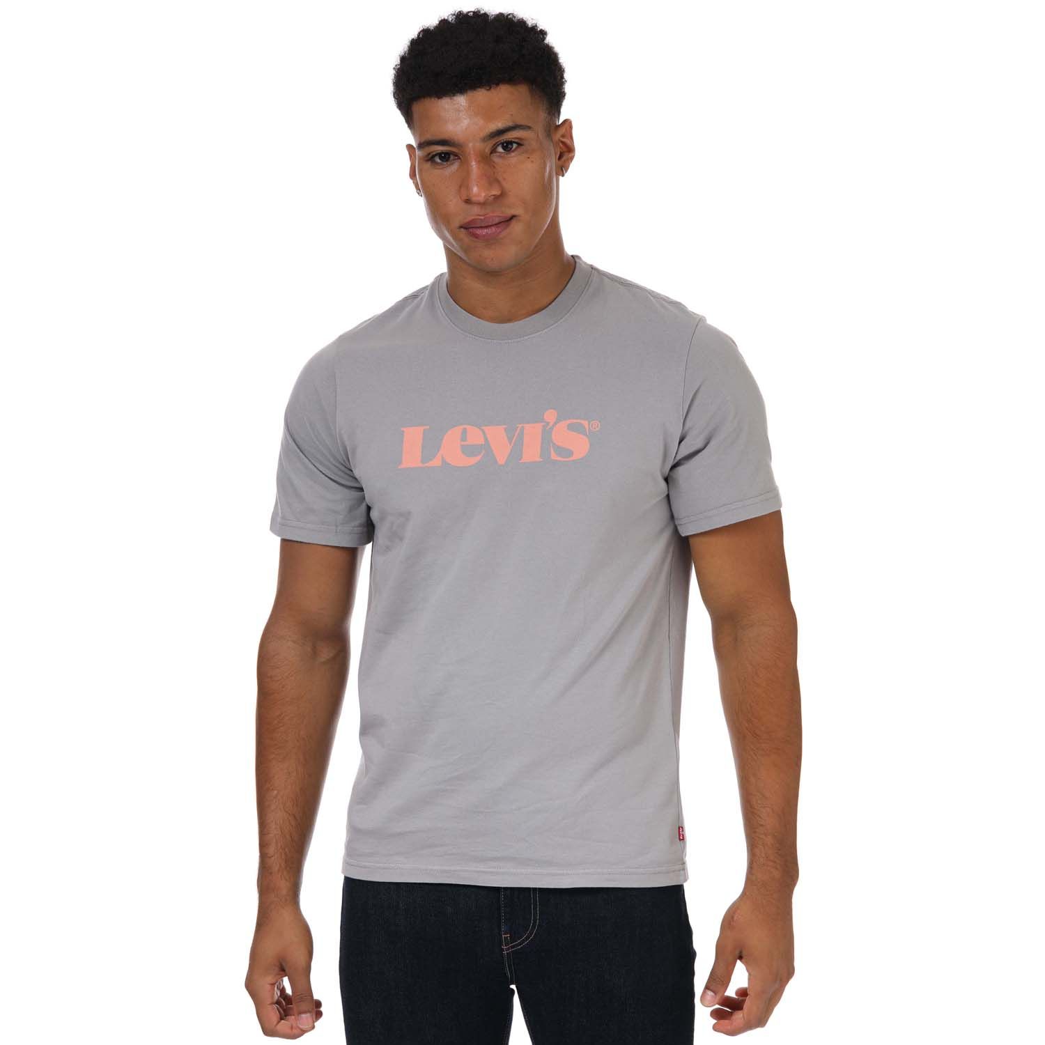 Grey Levis Mens Relaxed Fit Logo T-Shirt - Get Label