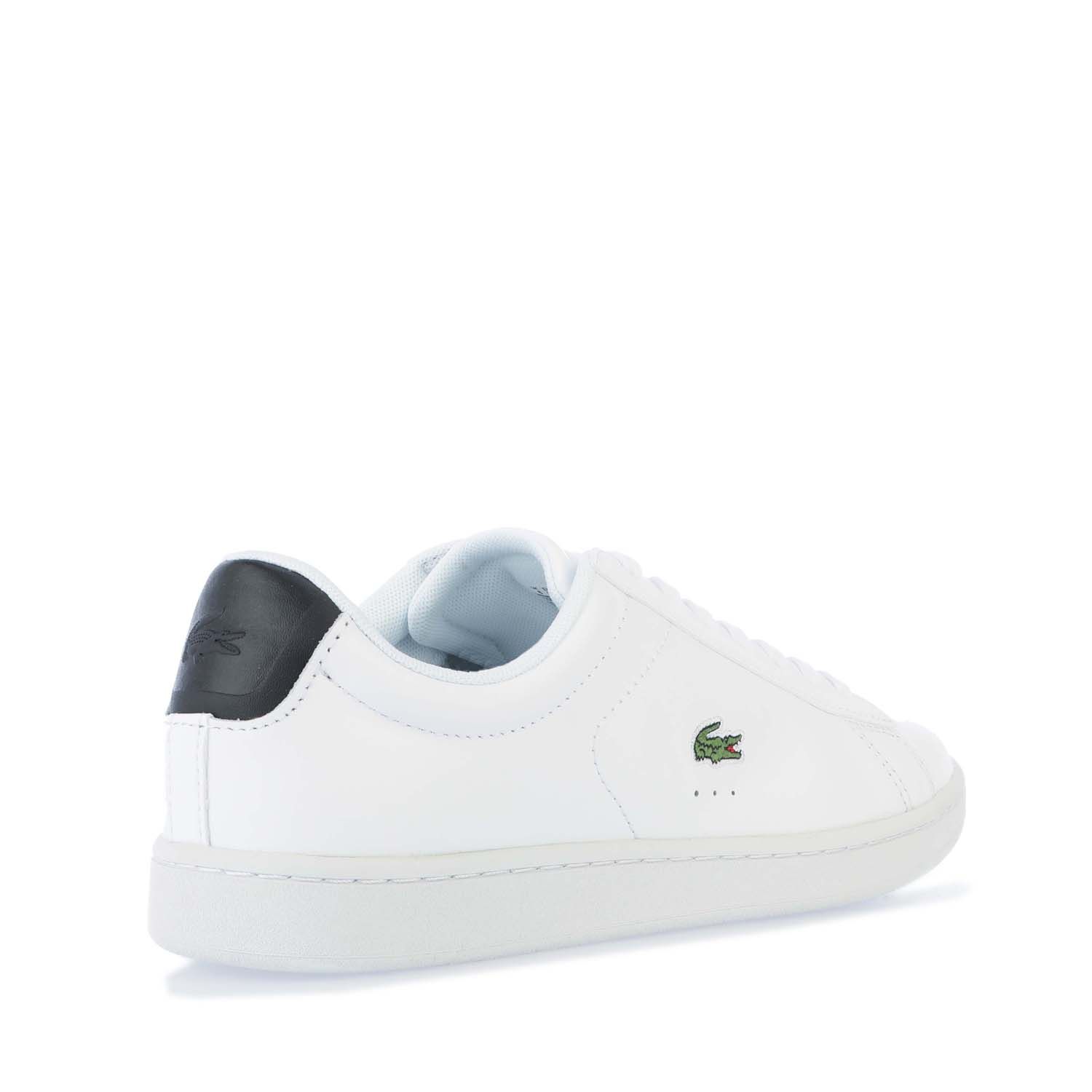 White Black Lacoste Womens Carnaby Evo Trainers - Get The Label