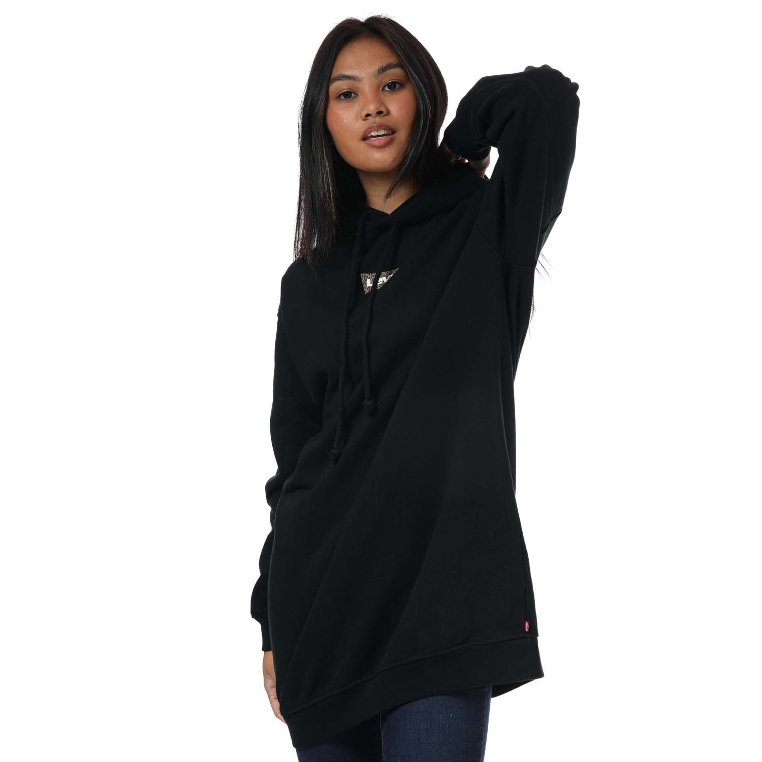 Black Levis Womens Hoody Sweatshirt Dress - Get The Label