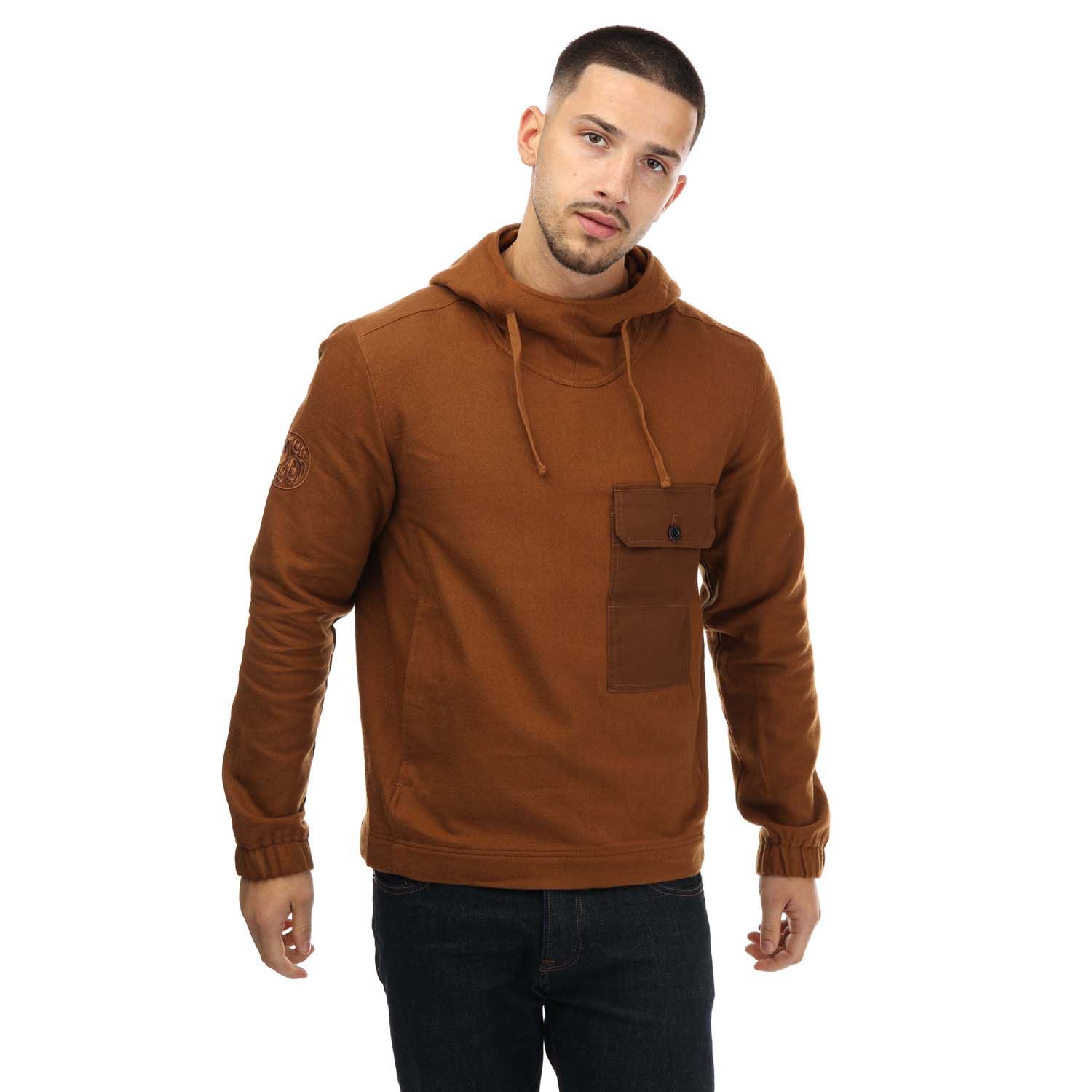 Tan Pretty Green Pretty Green Sweeney Wool Blend Hooded Pullover - Get The  Label