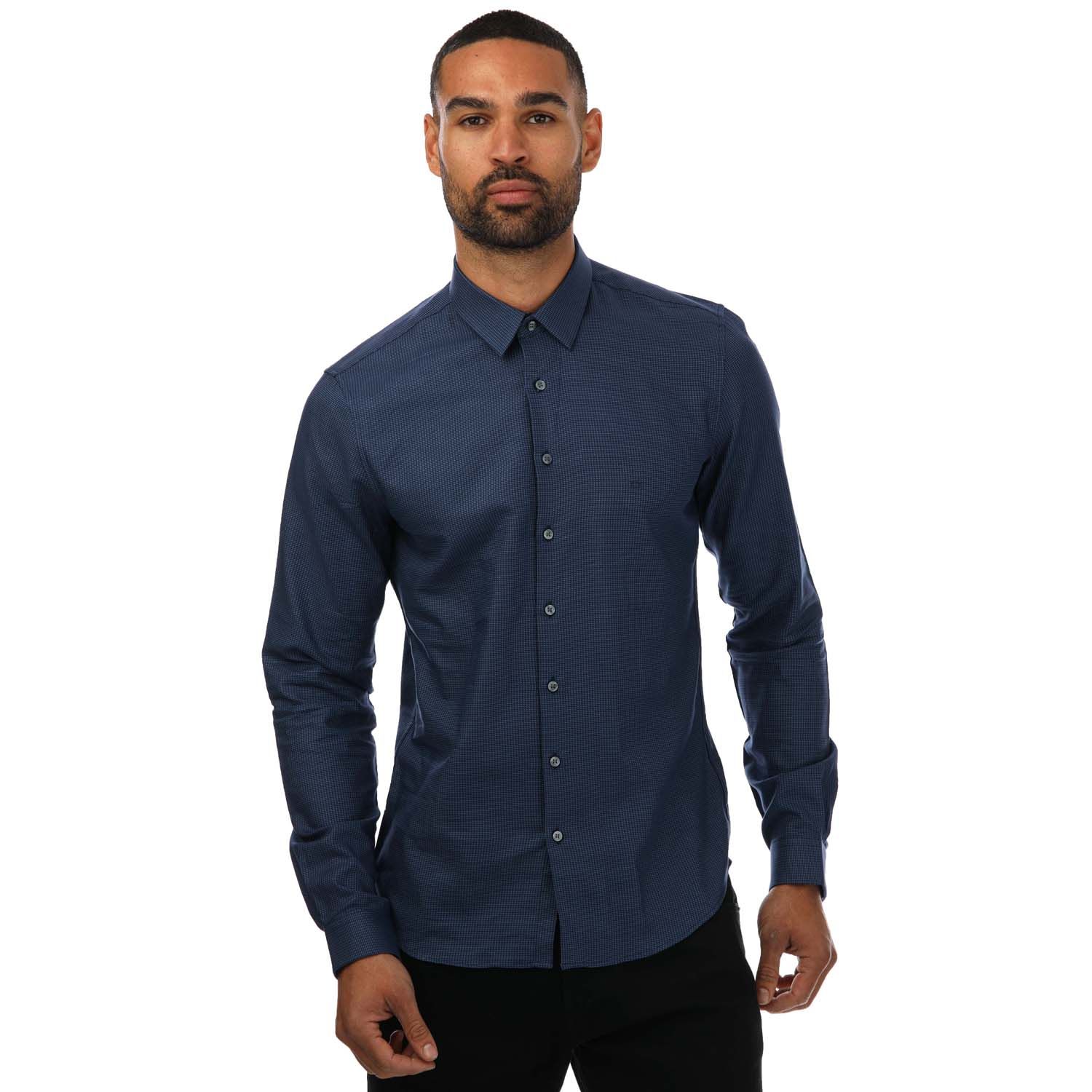 Blue Calvin Klein Mens Extra Slim Shirt - Get The Label