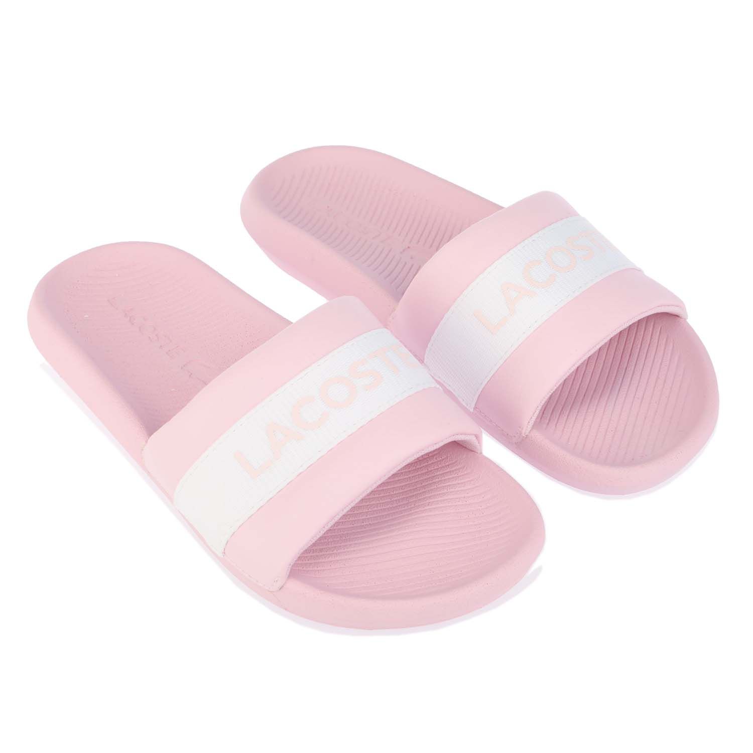 Womens Croco Slide Sandals