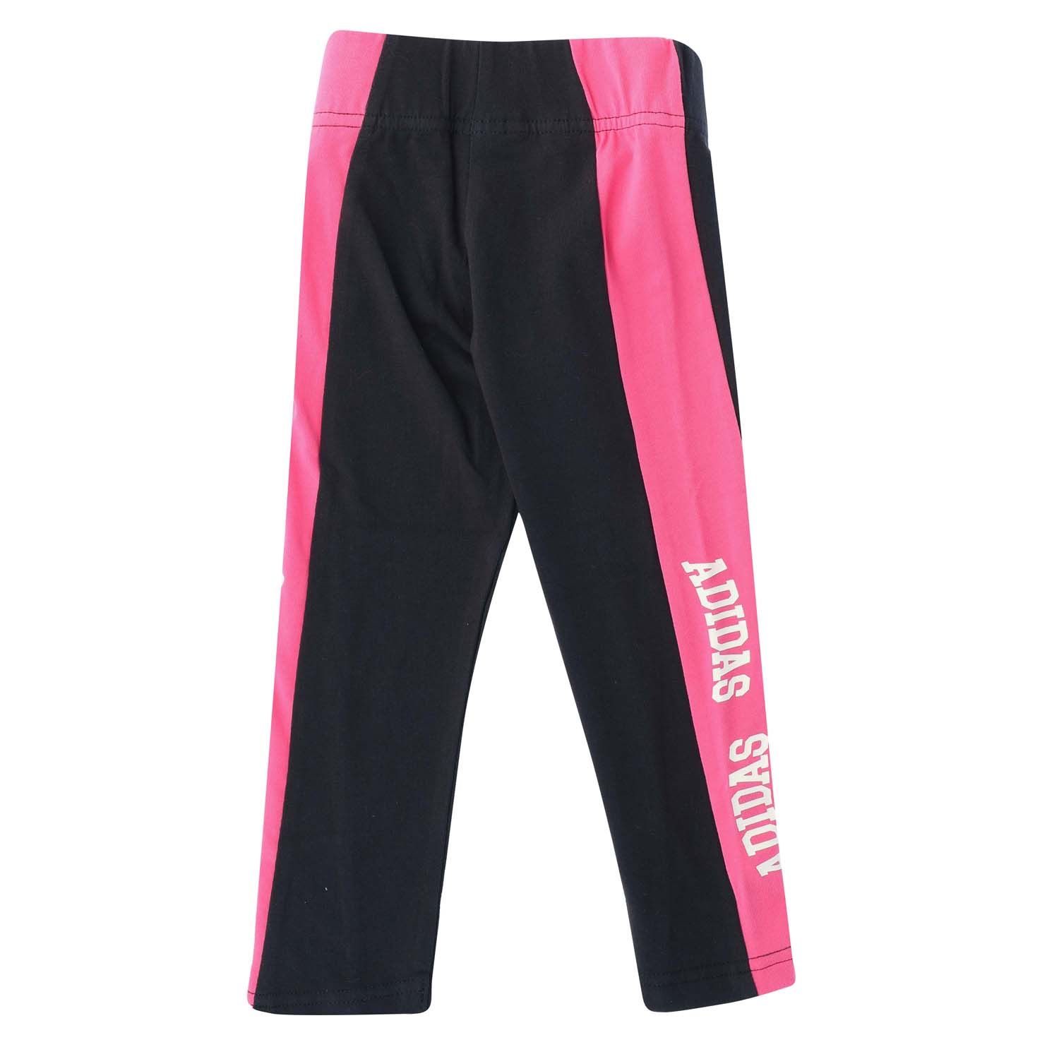 black pink adidas Infant Girls Cotton Leggings - Get The Label