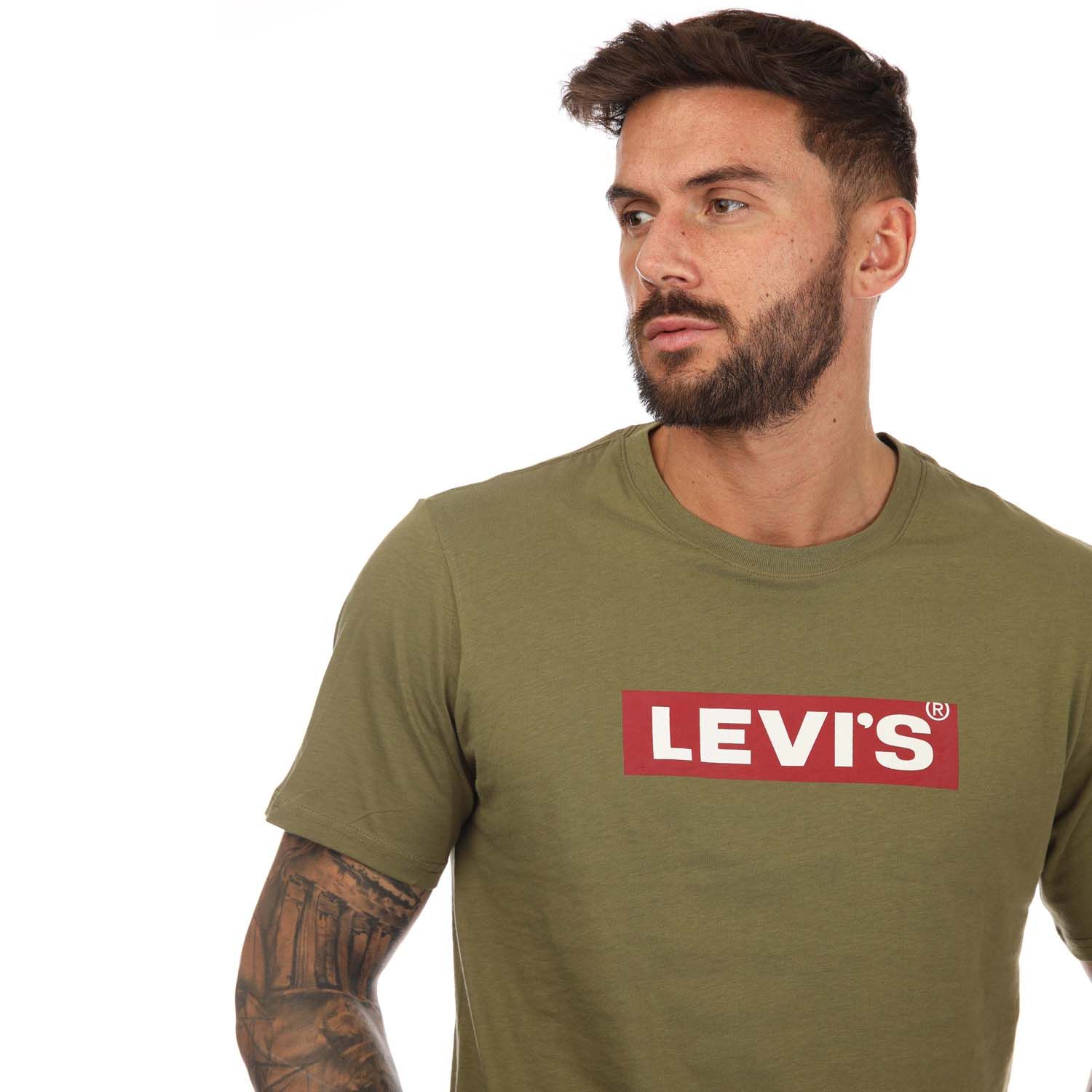 olive Levis Mens Relaxed Fit T-Shirt - Get The Label