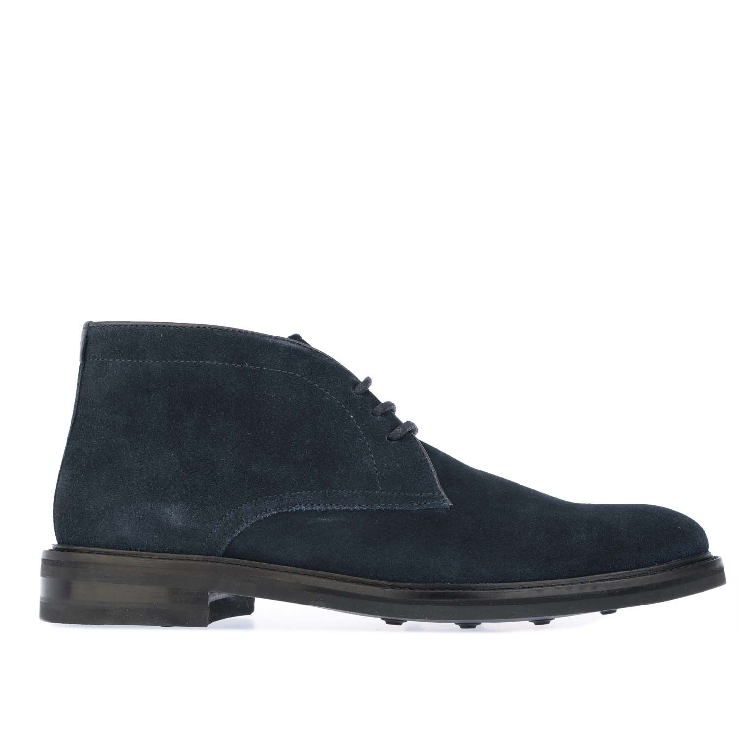 Navy Ted Baker Mens Andrews Suede Chukka Boots - Get The Label