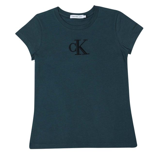 Junior Girls Monogram Embroidery T-Shirt
