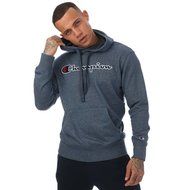 Mens Embroidered Script Logo Hoody