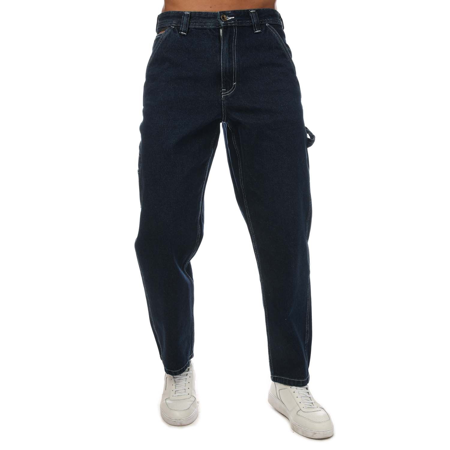 Mens Drill Chore Loose Tapered Jeans