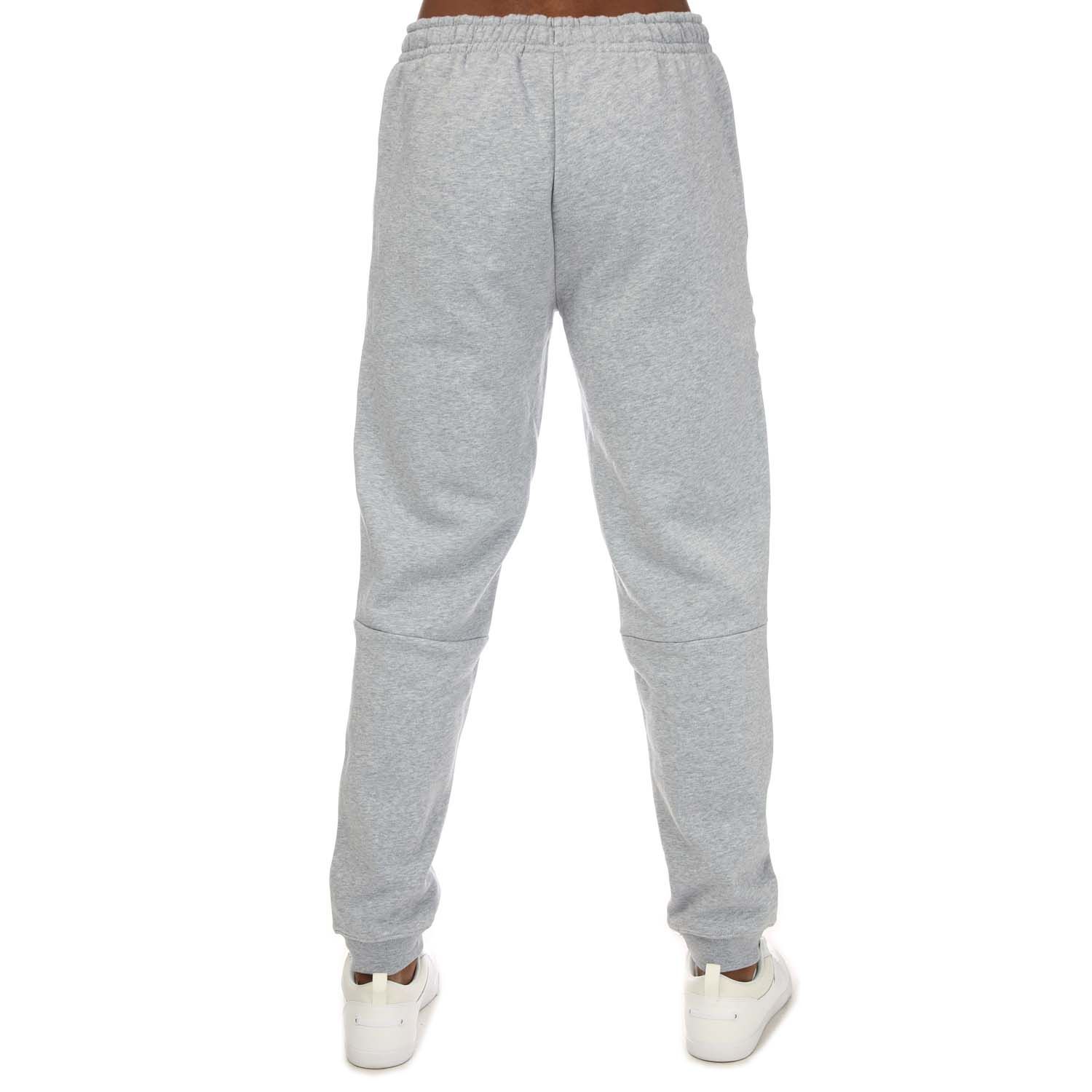 Grey Marl Lacoste Mens Tape Joggers - Get The Label