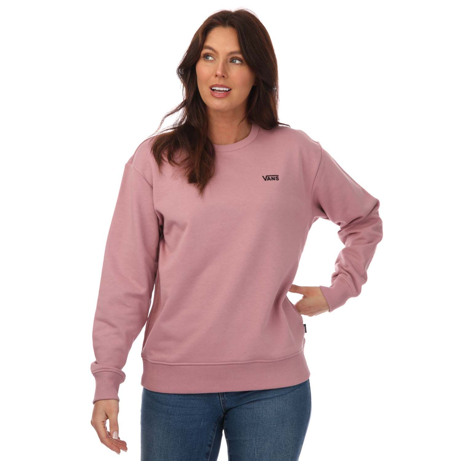 Pink Vans Womens Flying V BFF Crew Sweatshirt Get The Label