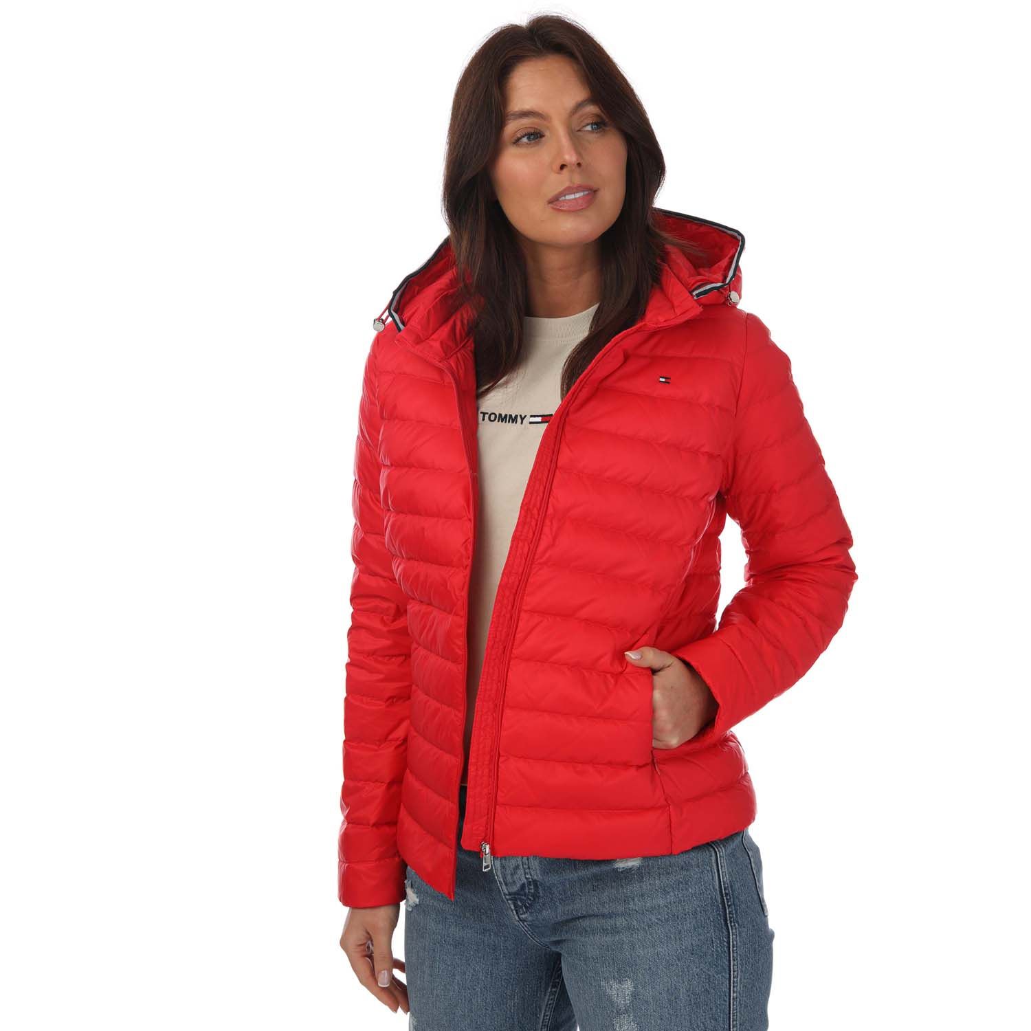 Red Tommy Lightweight Down Jacket - Get The Label
