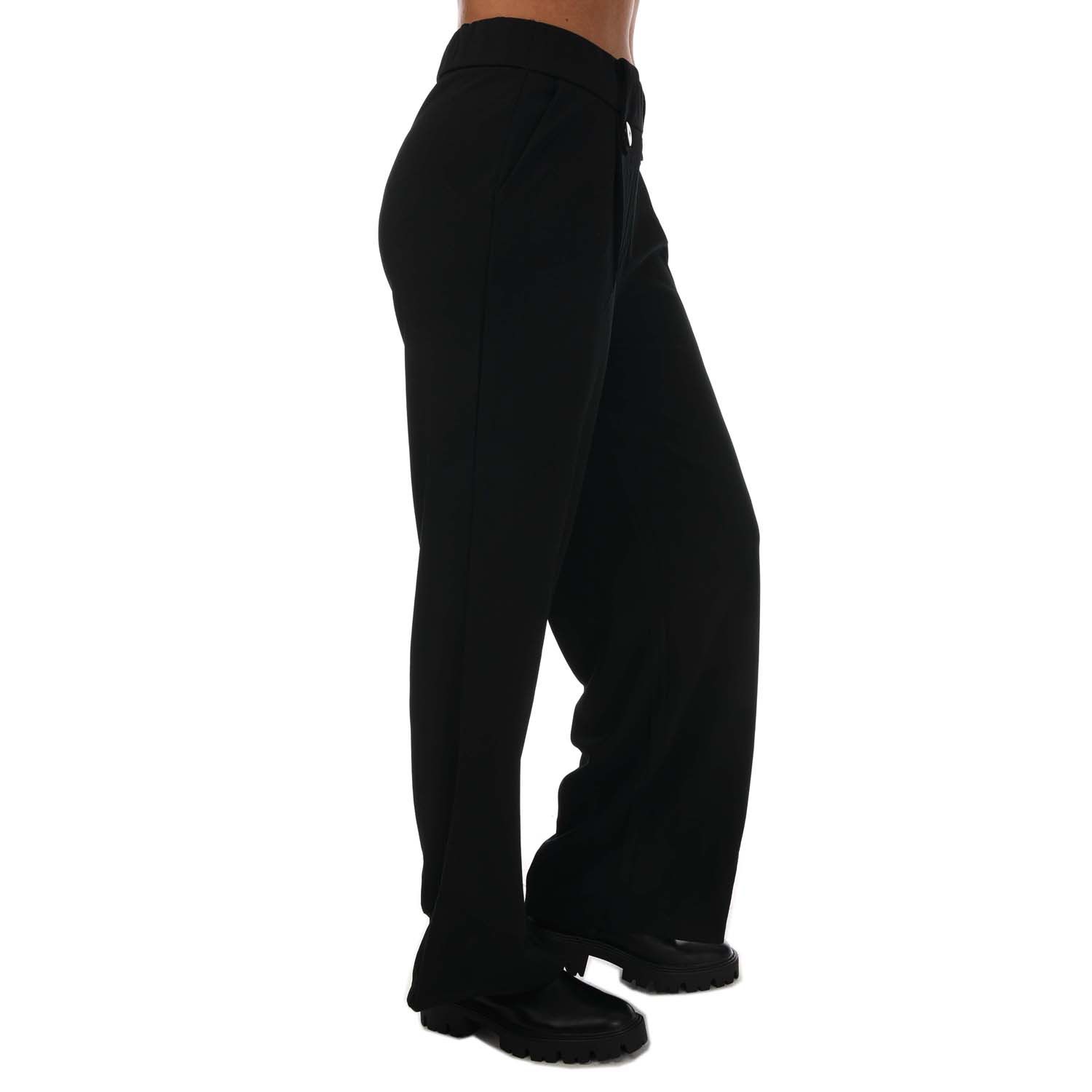 Black Only Womens Sania Button Trousers - Get The Label
