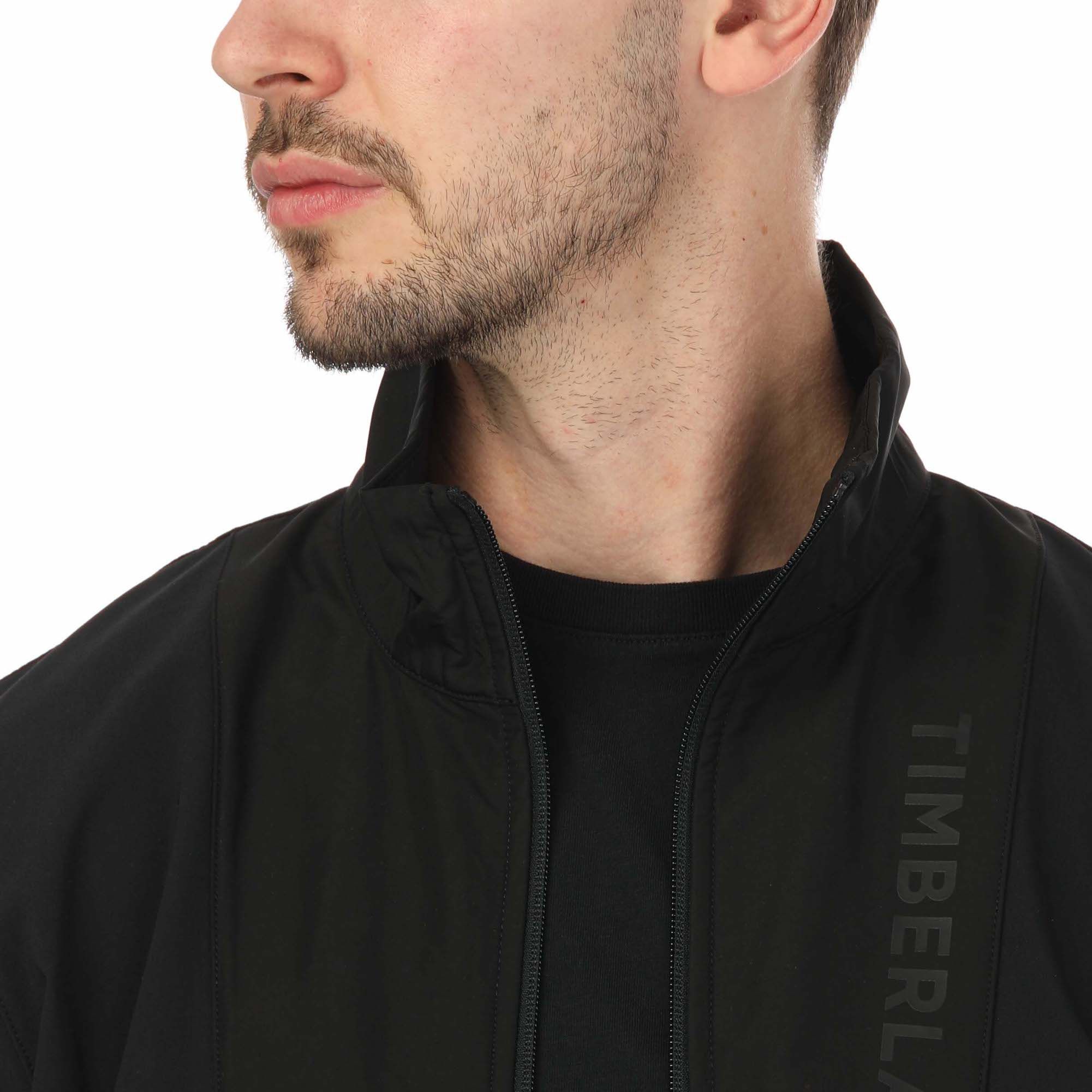 Black Timberland Mens Water-Resistant Hybrid Jacket - Get The Label