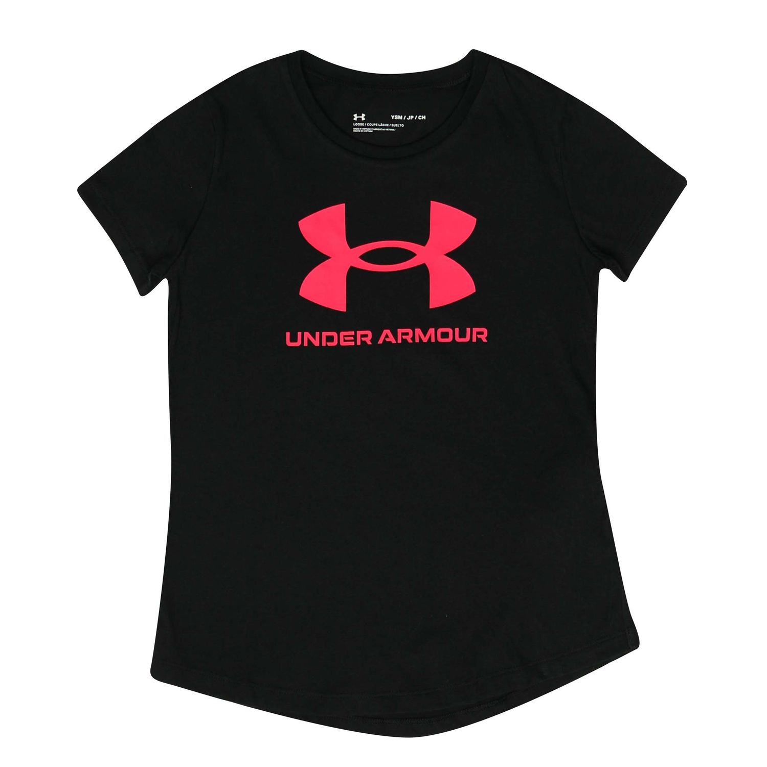 Black Under Armour Girls UA Sportstyle Graphic T-Shirt - Get The Label
