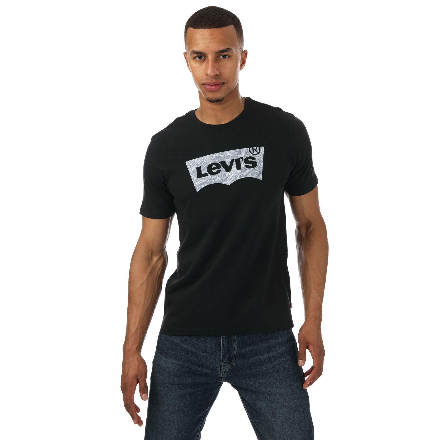Black Levis Mens Graphic Crew Neck T-Shirt - Get The Label