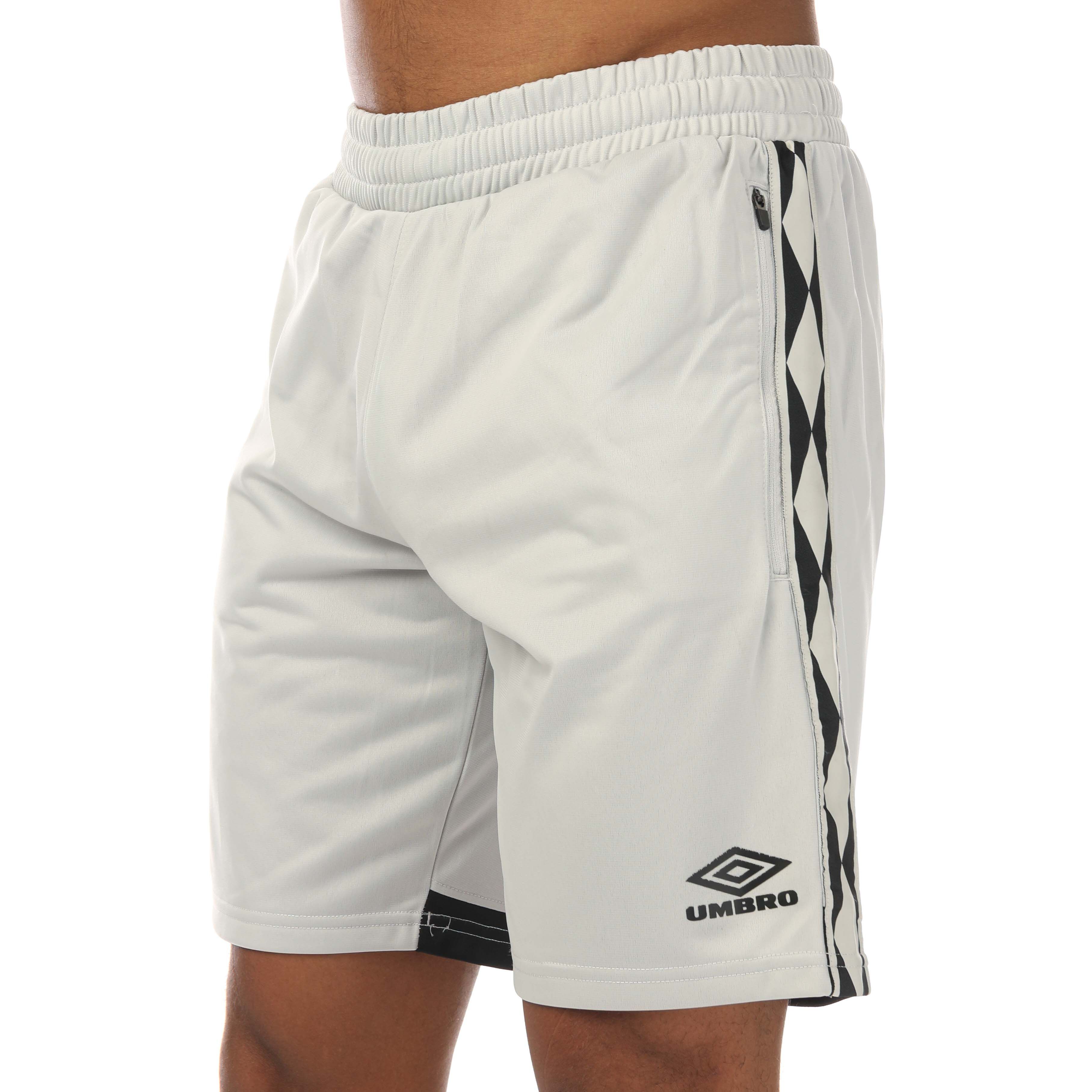 Umbro Mens Diamond Taped Tricot Shorts in Grey