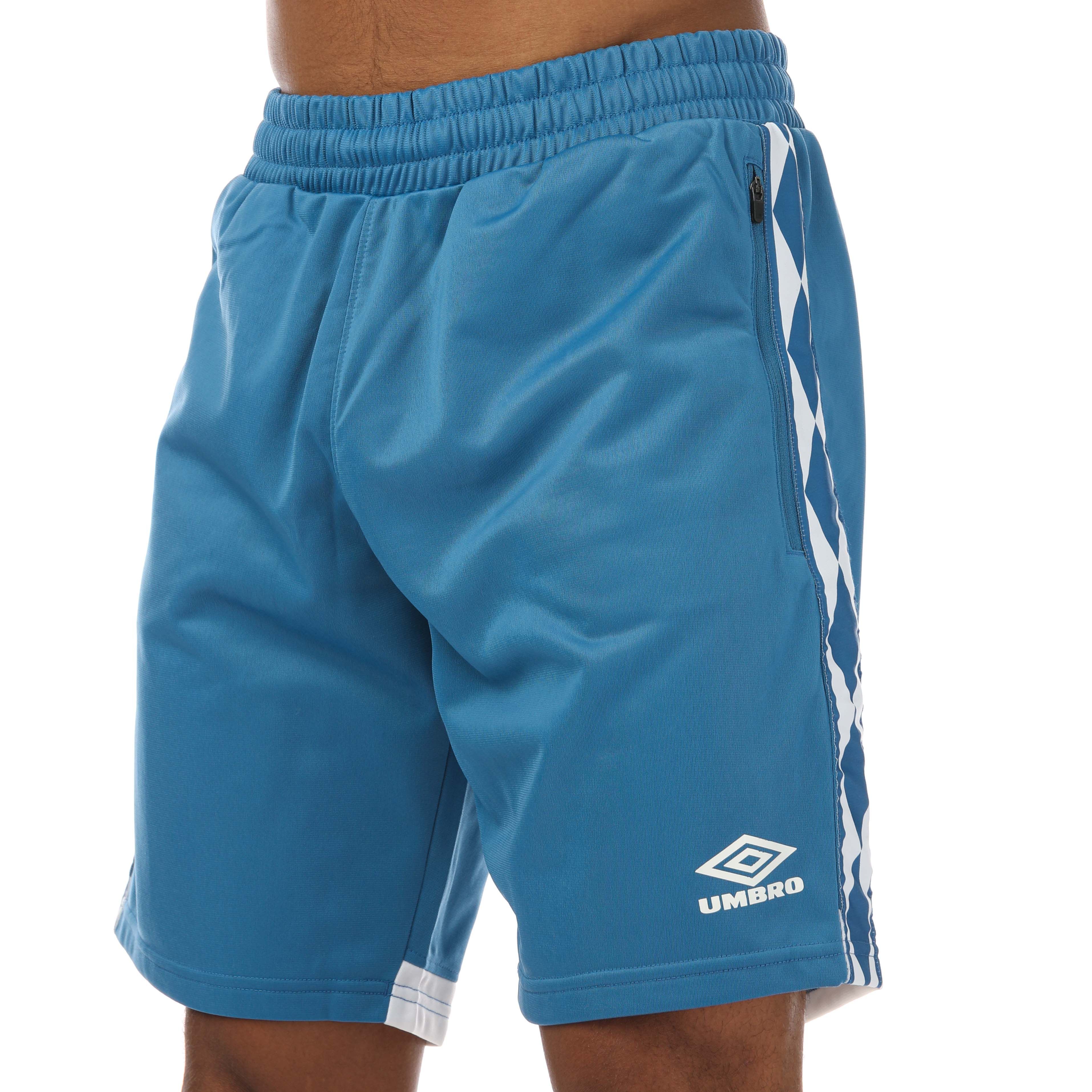 Umbro Mens Diamond Taped Tricot Shorts in Blue