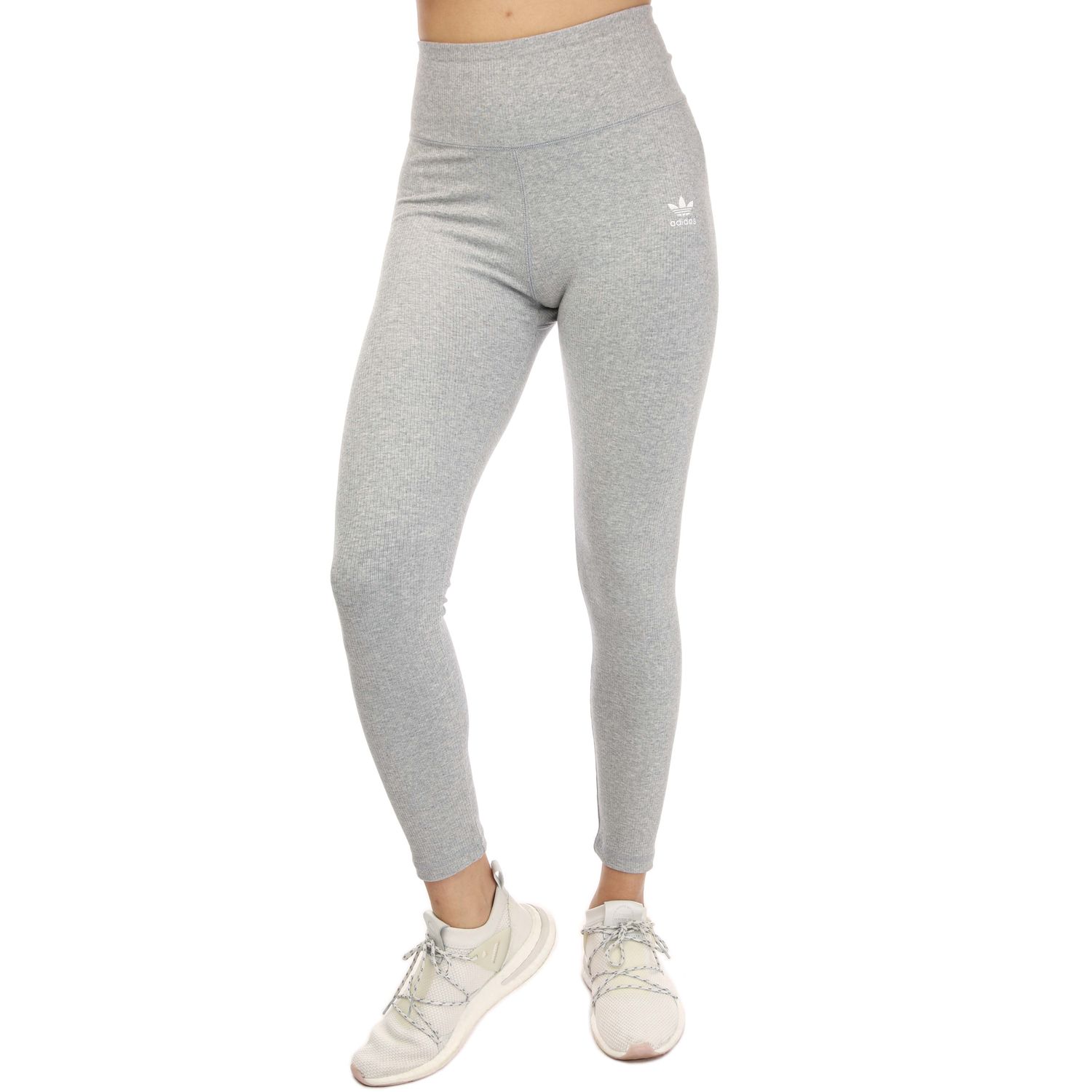Grey Heather adidas Originals Womens Adicolor Ribbed Leggings - Get The  Label