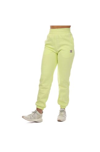 Yellow adidas Originals Womens Adicolor - The Essentials Get Fleece Joggers Label