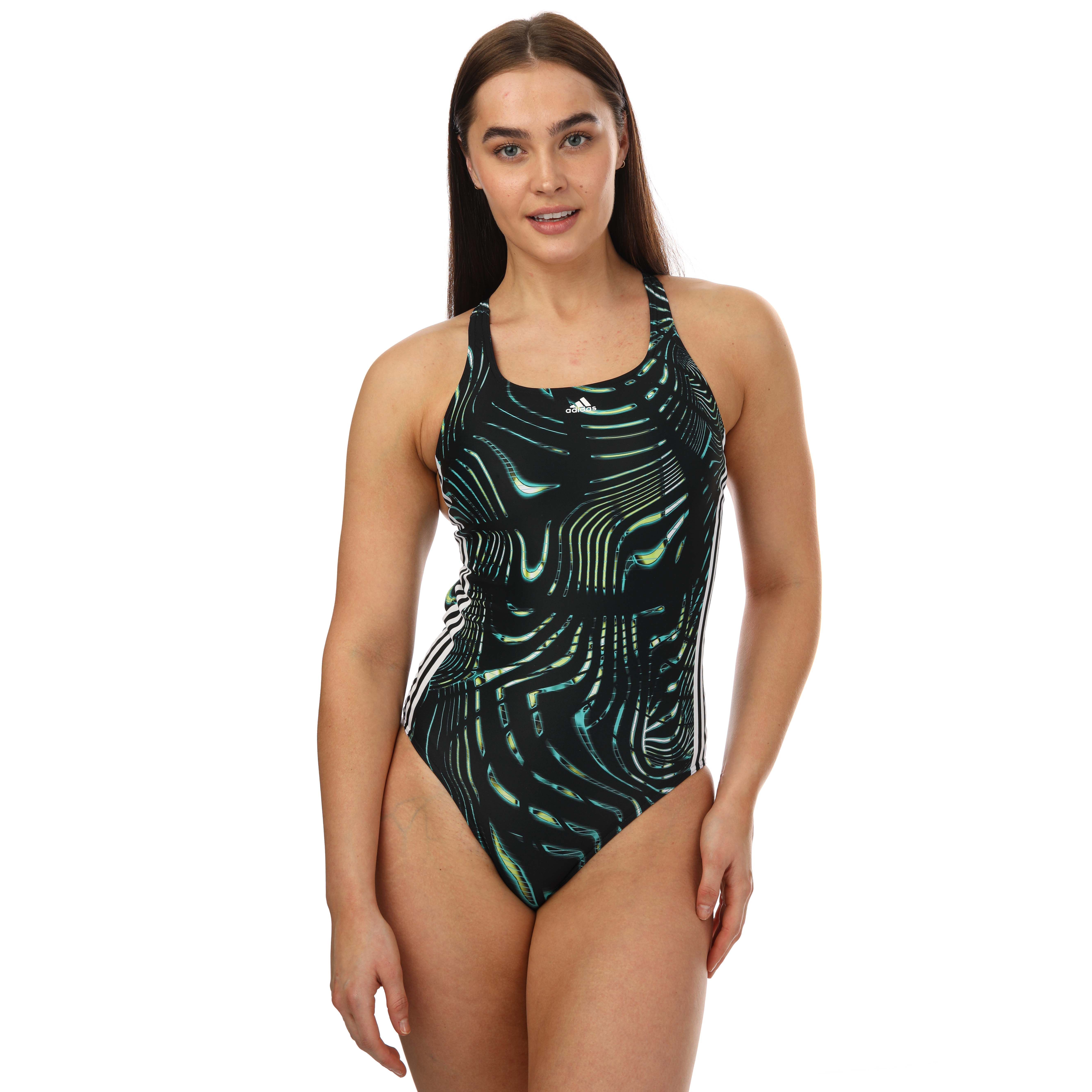Womens Souleaf Graphic 3-Stripes Swimsuit