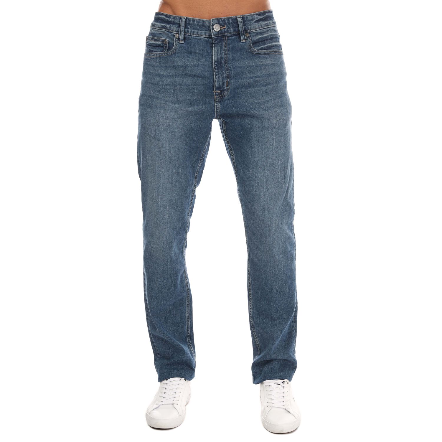 Blue Ben Sherman Mens Slim Fit Light Wash Jeans - Get The Label