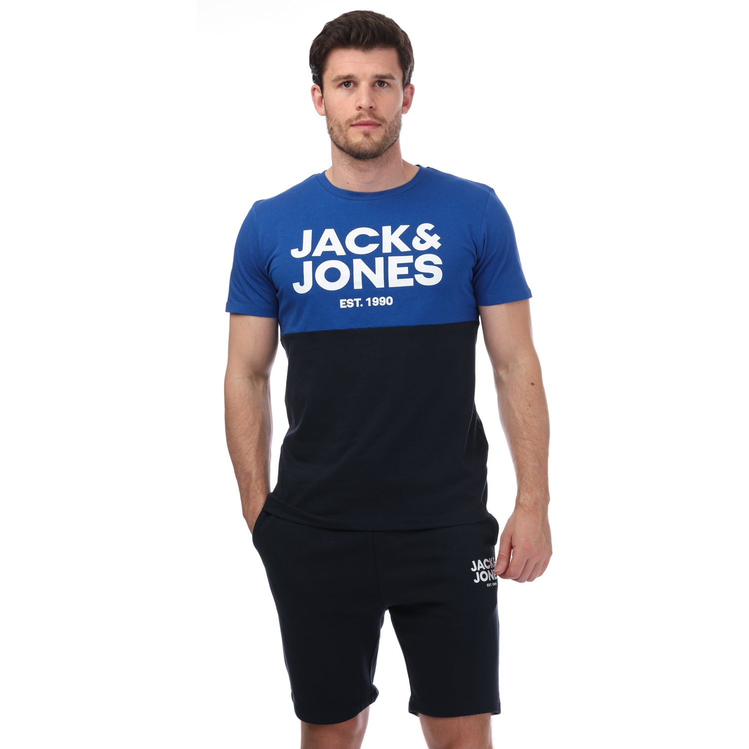 Blue Jack Jones Mens Lewis T-Shirt & Set - The Label