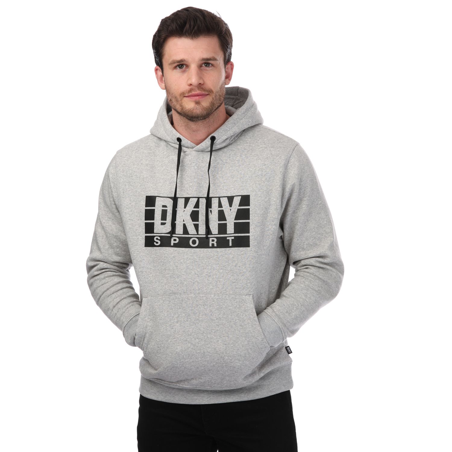 Silver DKNY Mens Stamp Hoody - Get The Label