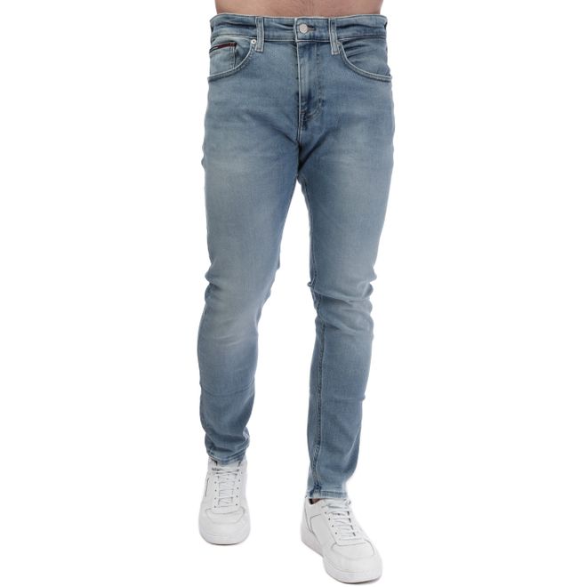 Light Blue Tommy Hilfiger Mens Austin Slim Tapered Jeans - Get The Label