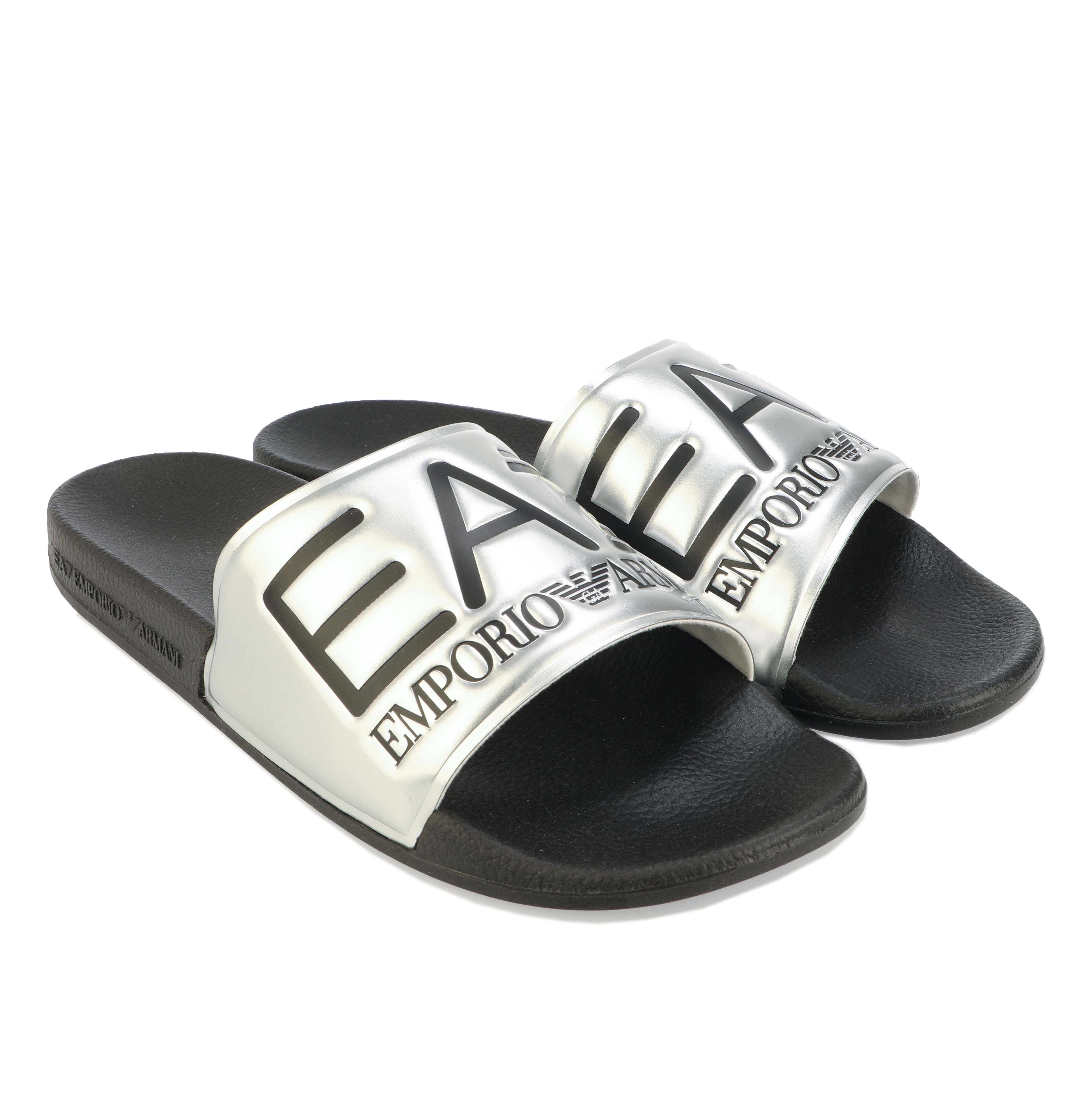Giorgio Armani Navy Blue Web Tape And Leather Thong Flat Sandals Size 41  Giorgio Armani | TLC