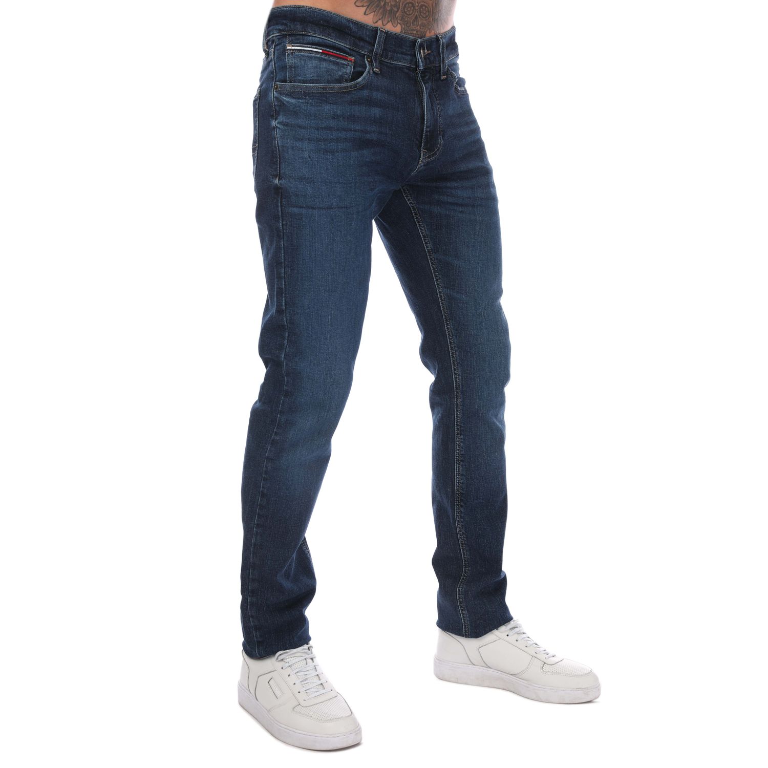 Dark Blue Tommy Hilfiger Mens Scanton Slim Fit Jeans - Get The Label