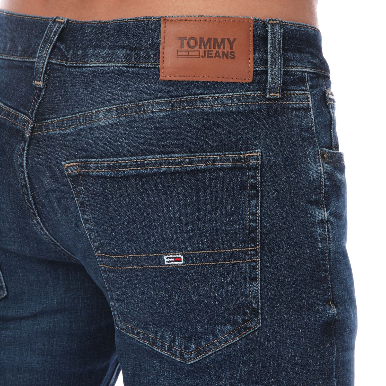 Dark Blue Tommy Hilfiger Mens Scanton Slim Fit Jeans - Get The Label