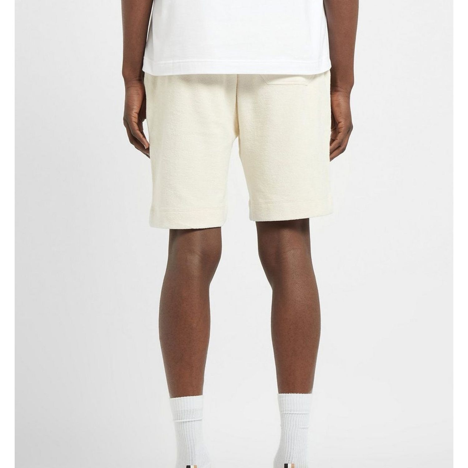 White Hugo Boss Mens Cotton Terry Shorts - Get The Label