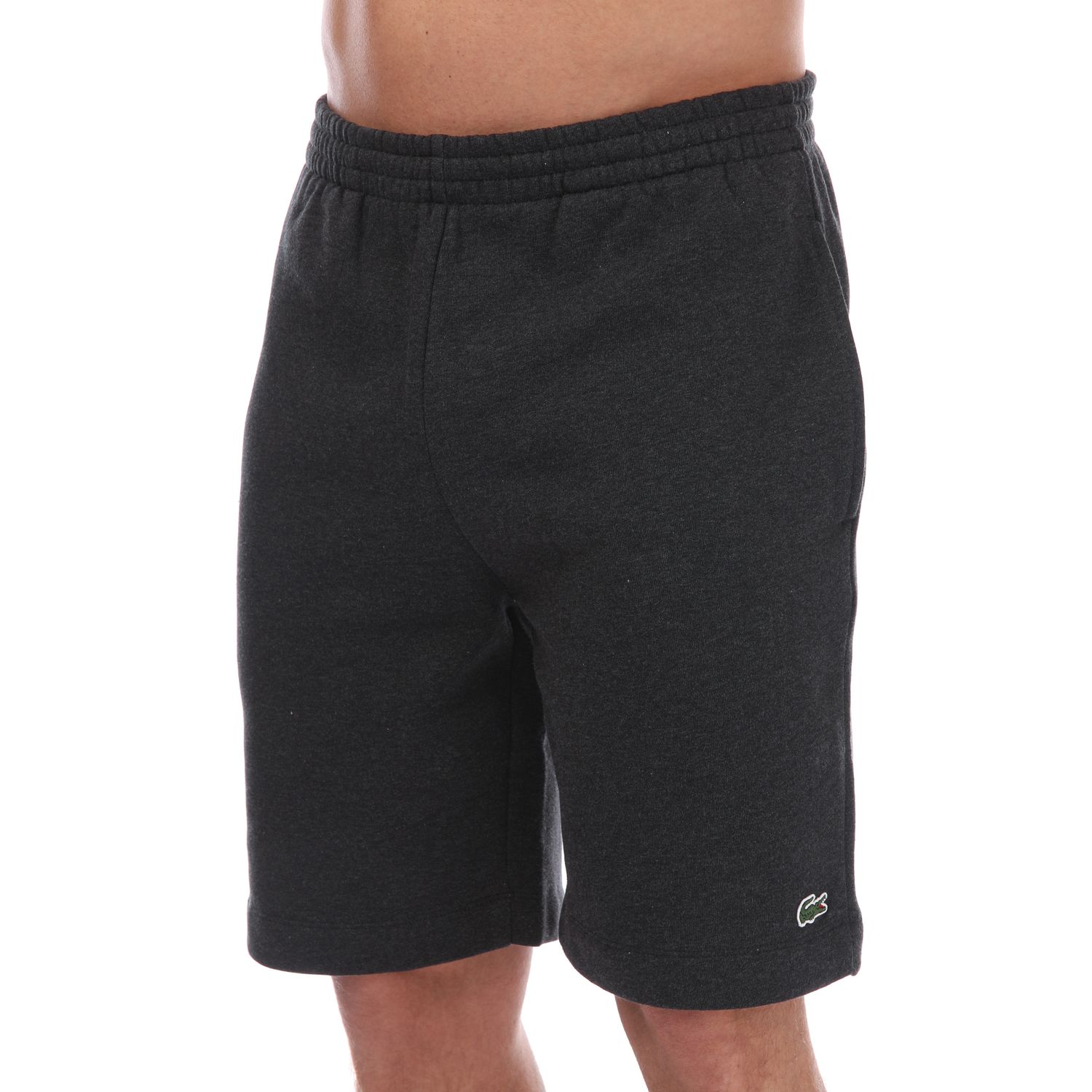 Bekræftelse Viewer Vag Charcoal Lacoste Mens Organic Brushed Cotton Fleece Shorts - Get The Label