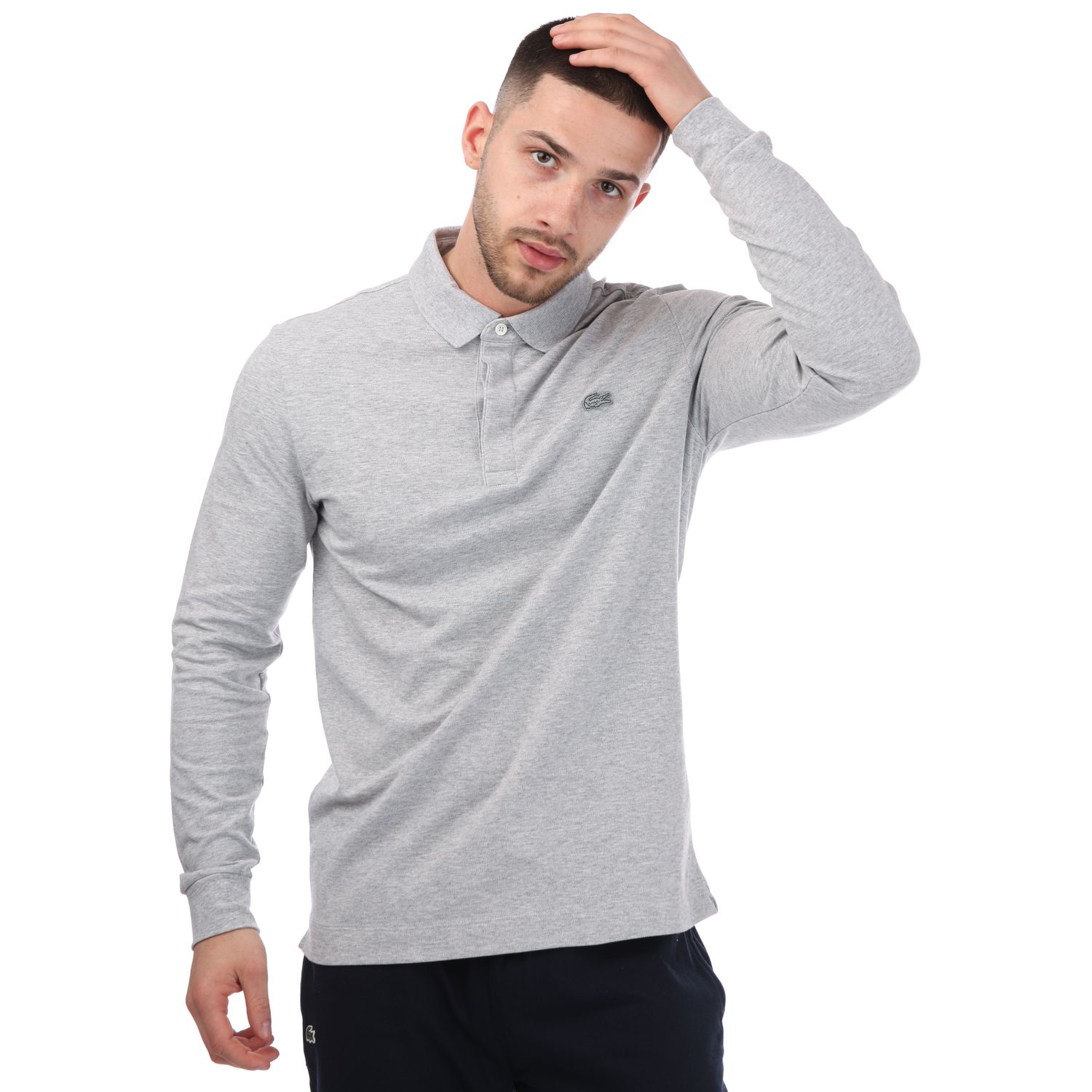 Grey Lacoste Mens Smart Paris Long Polo Shirt - Get The Label
