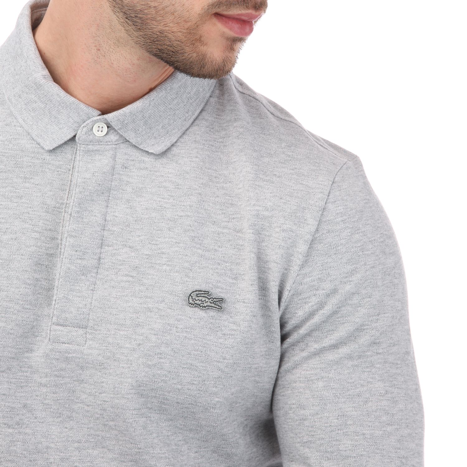 Lacoste Luxury Brand Grey Basic Polo Shirt - Tagotee