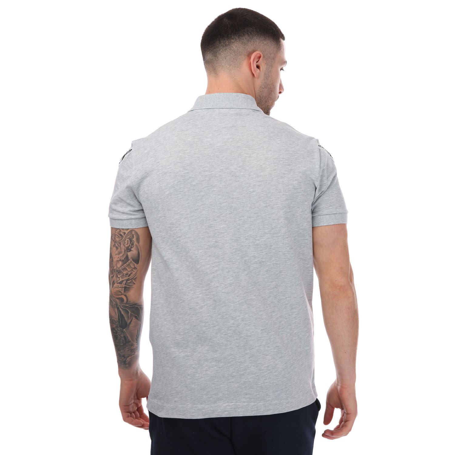 Grey Lacoste Mens Regular Fit Stretch Pique Polo Shirt - Get The Label