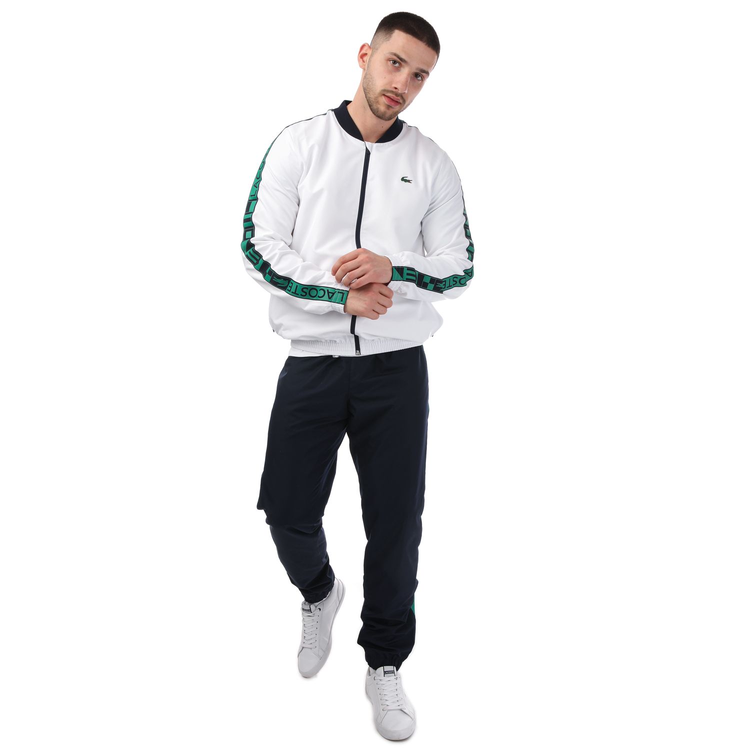 White Navy Mens Sport Printed Tracksuit Get The Label