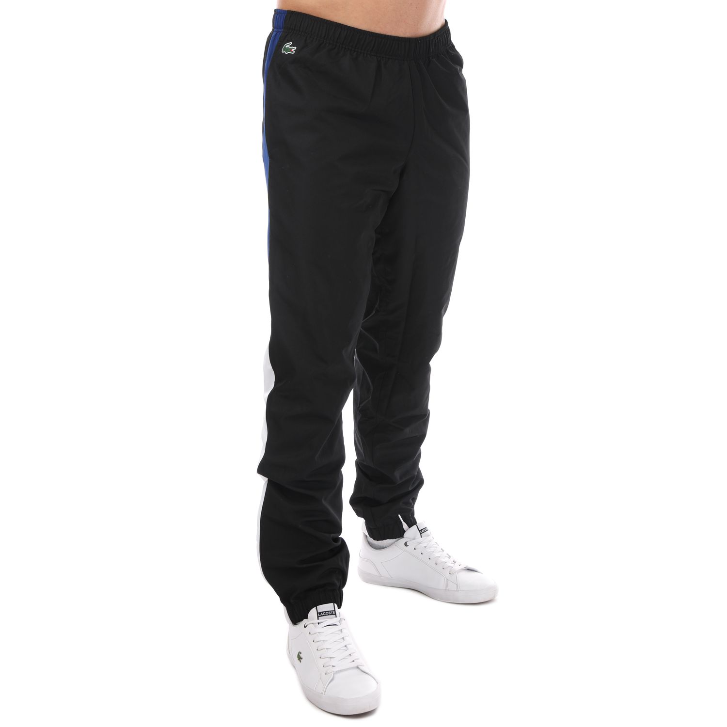White Black Lacoste Mens Sport Side Prints Tennis Trackpants - Get The ...