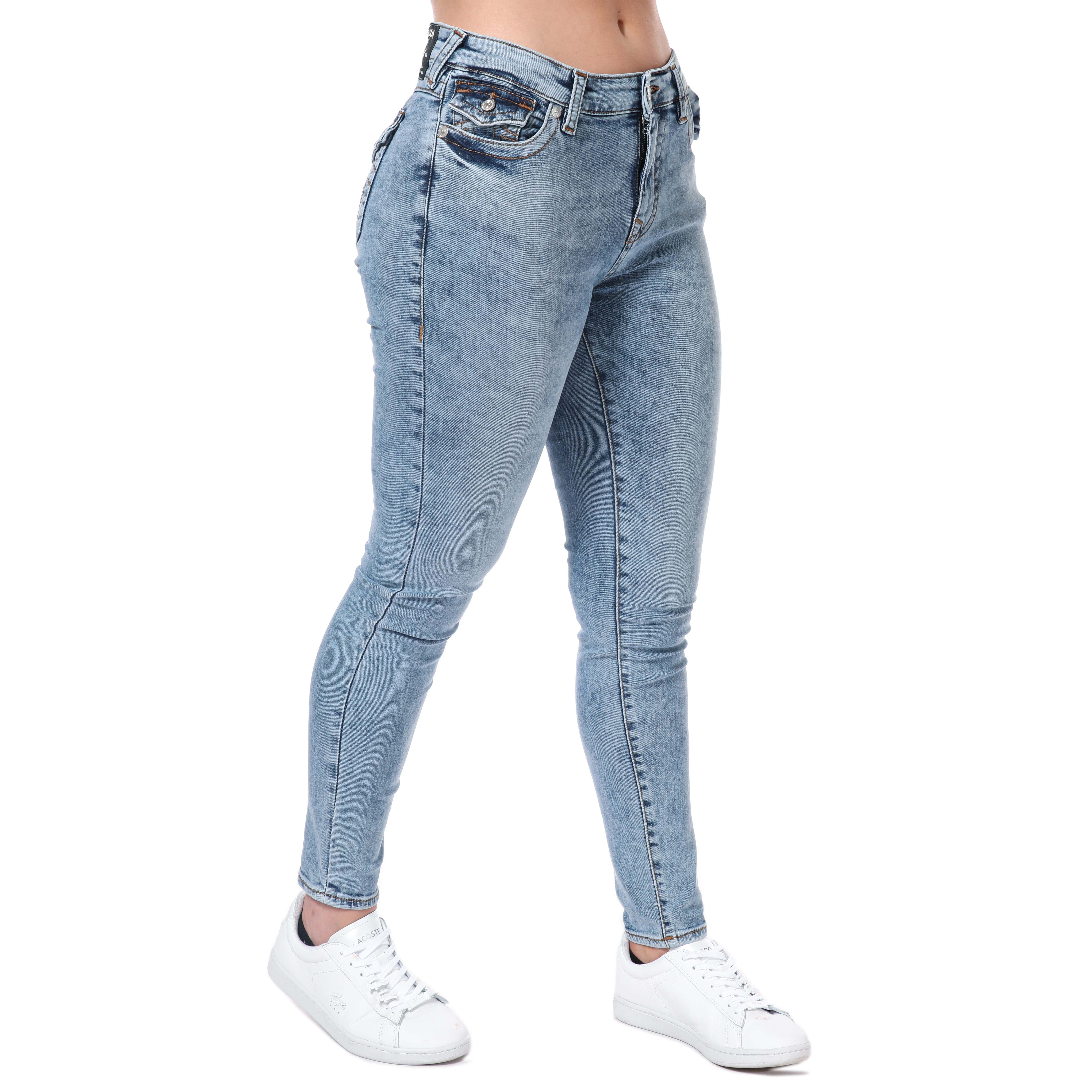 Womens Jennie Mid Rise Flap Pocket Jeans