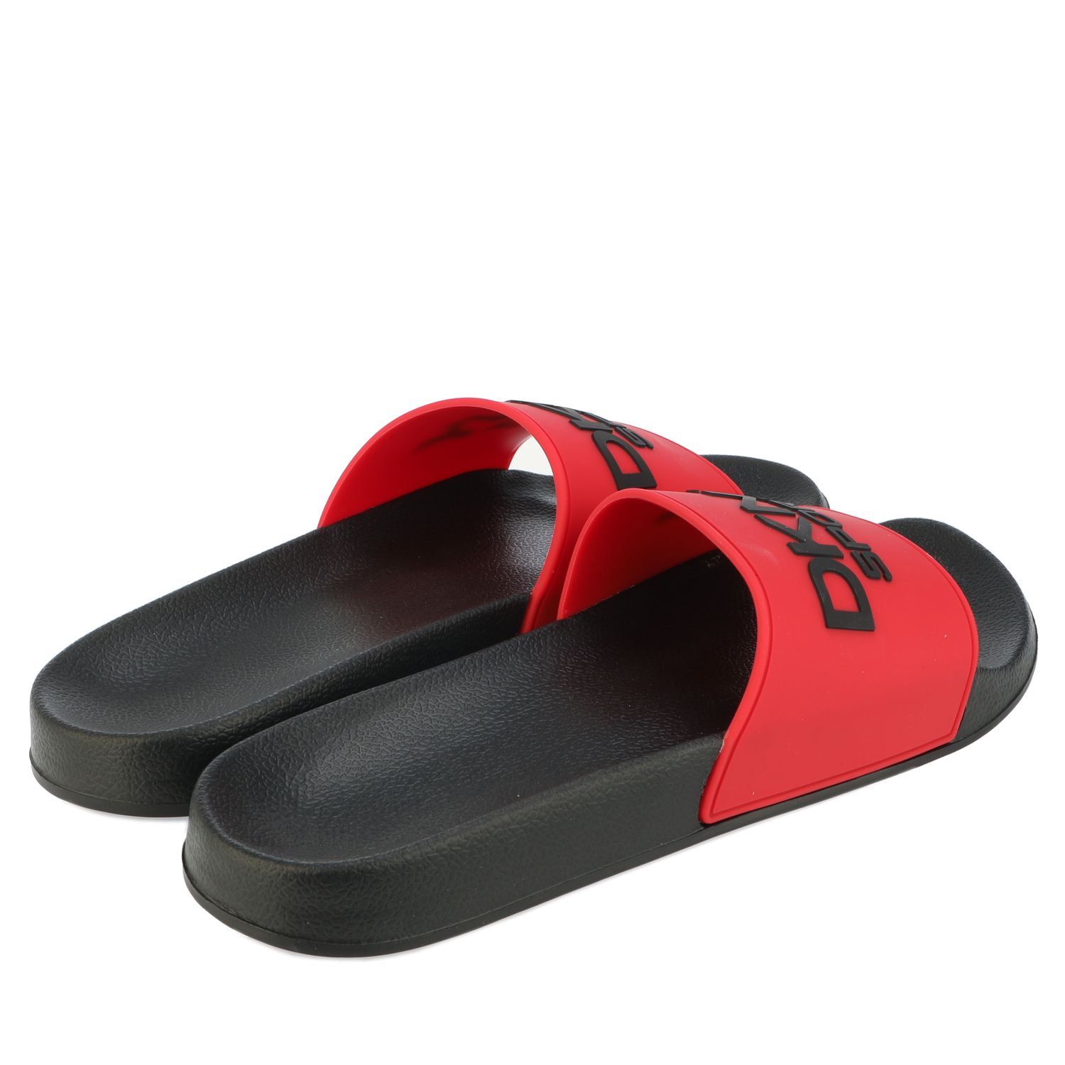 Black Red DKNY Mens Classic Sliders - Get The Label