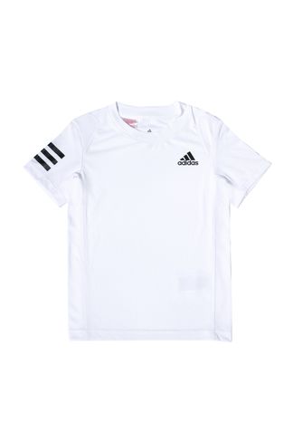 White adidas Boys Club Stripe T-Shirt - Get The Label