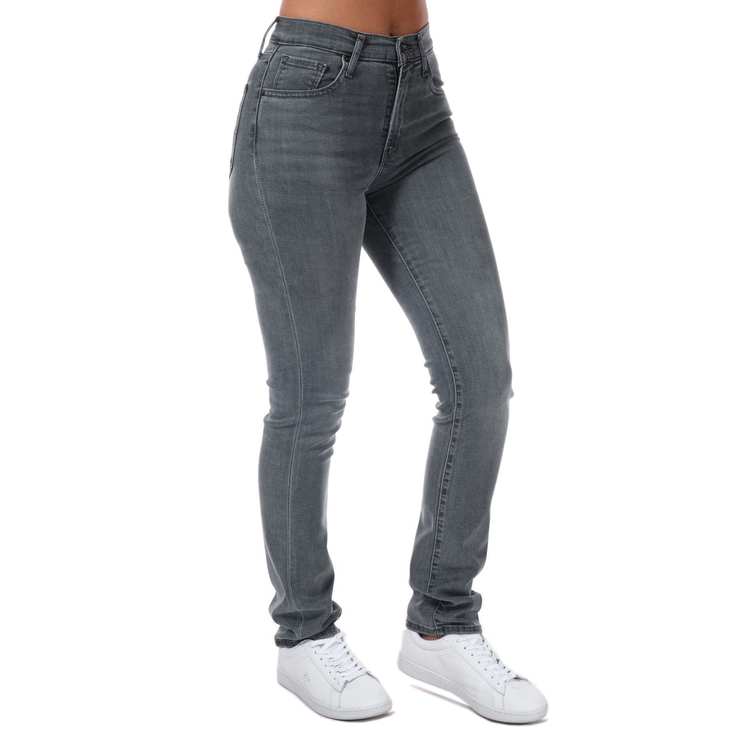 Grey Levis Womens 724 High Rise Straight Jeans - Get The Label