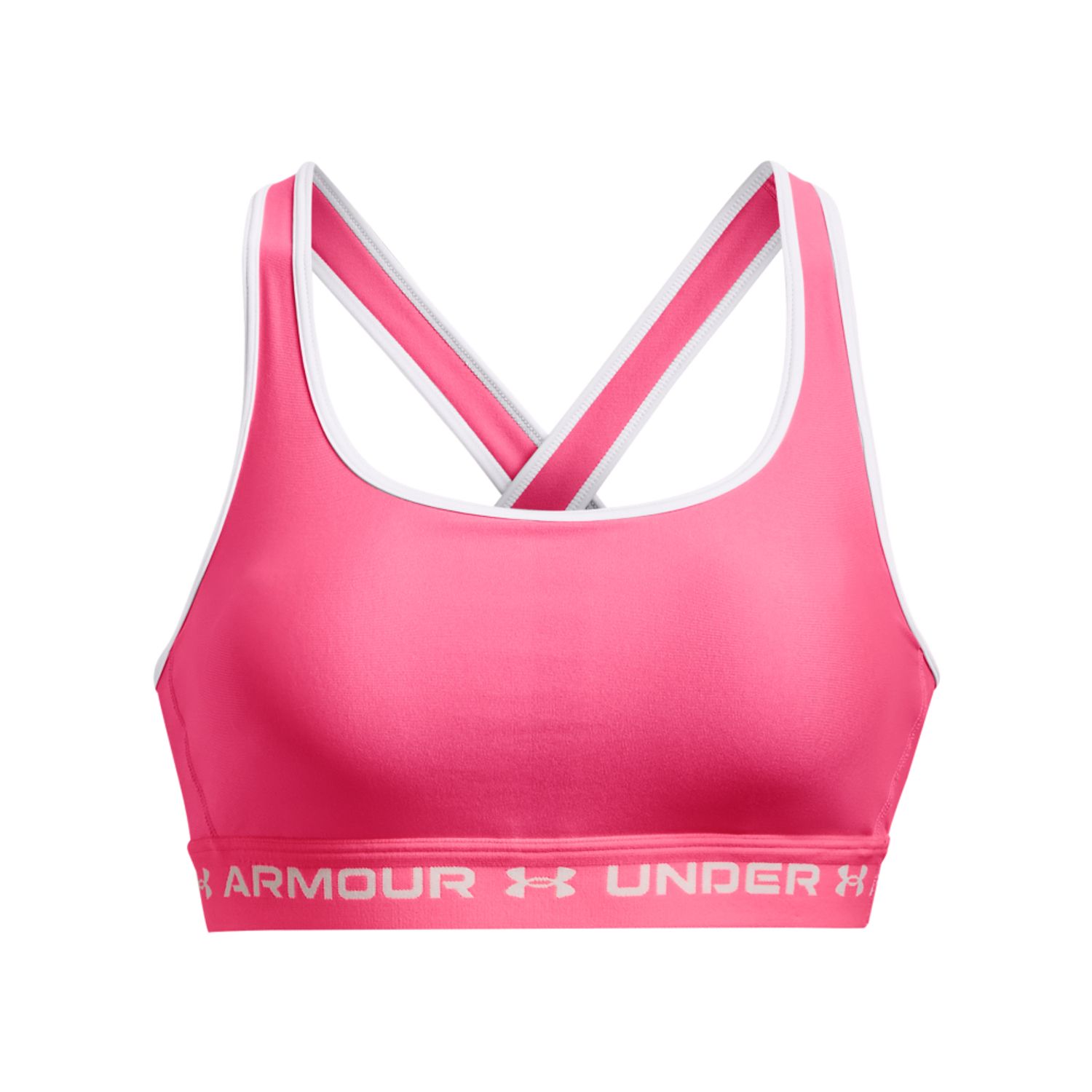 Pink Under Armour Womens UA Mid Crossback Sports Bra - Get The Label
