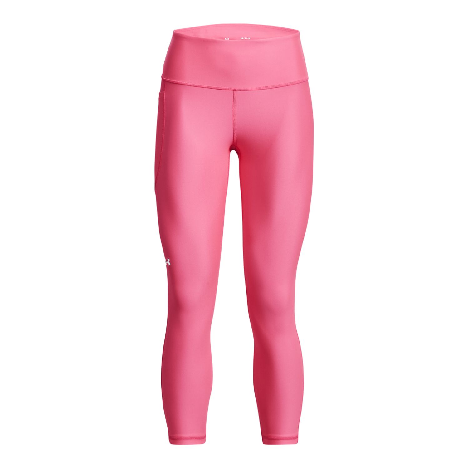 Pink Under Armour Womens HG No-Slip Waistband Ankle Leggings - Get The Label