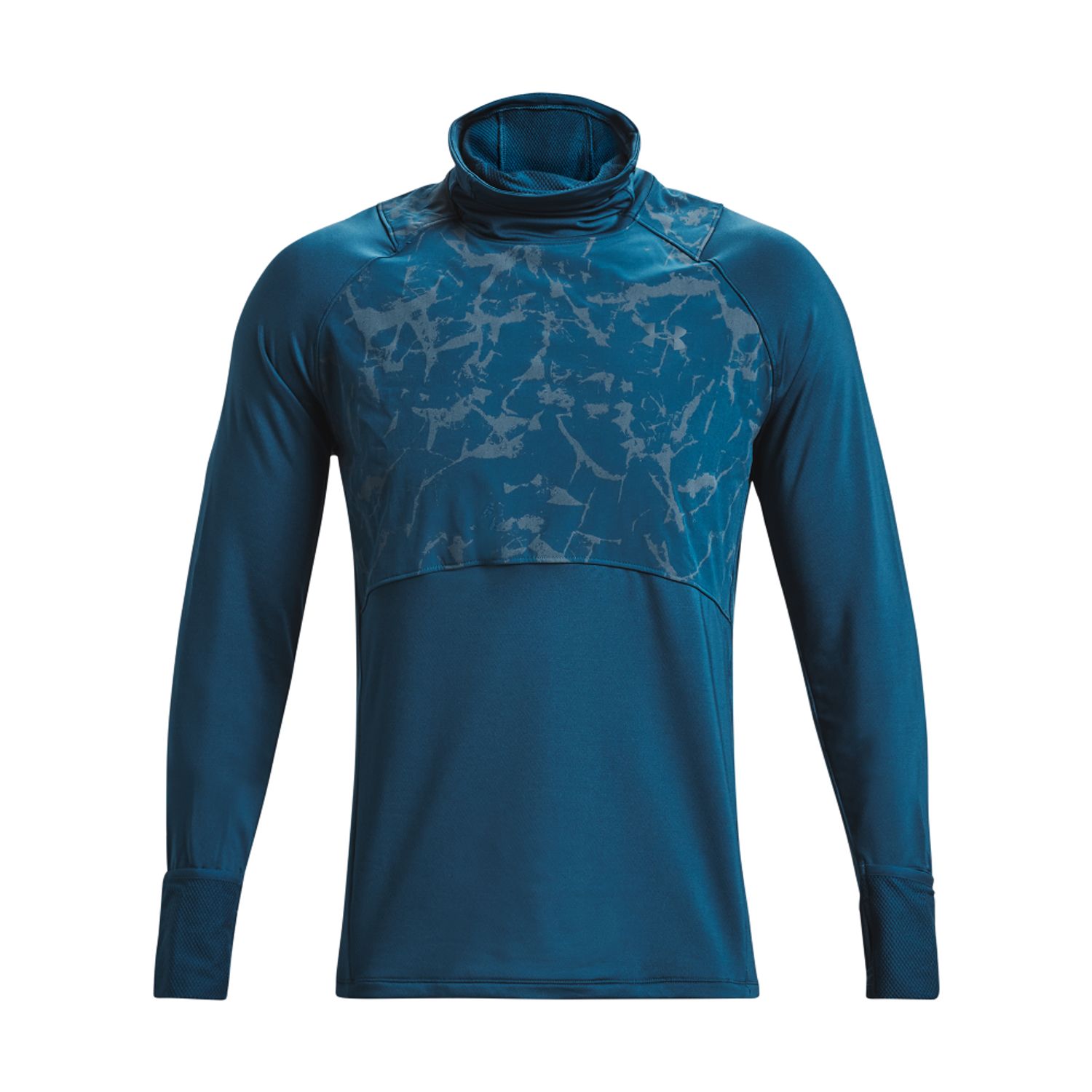 Blue Under Armour Mens UA OutRun The Cold Funnel Neck Top - Get